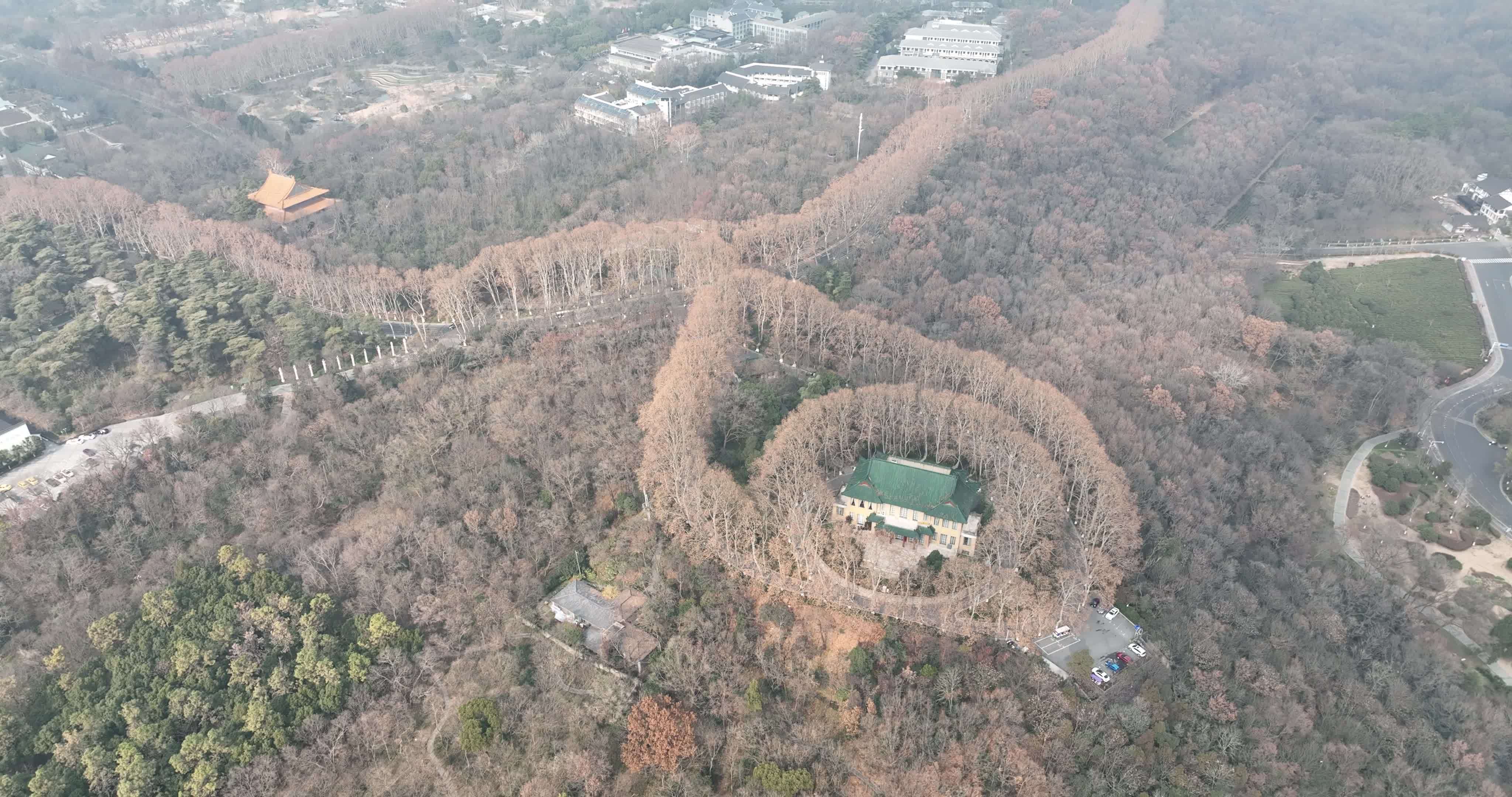 南京美龄宫航拍视频素材画面3