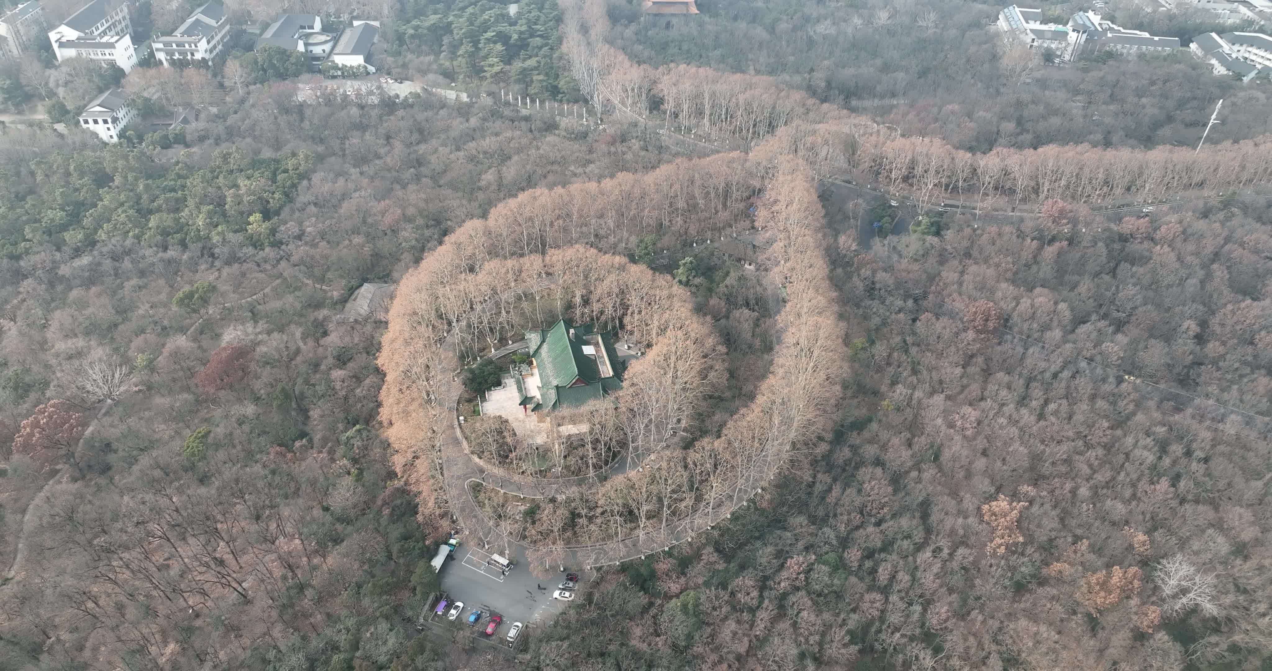 南京美龄宫航拍视频素材画面3