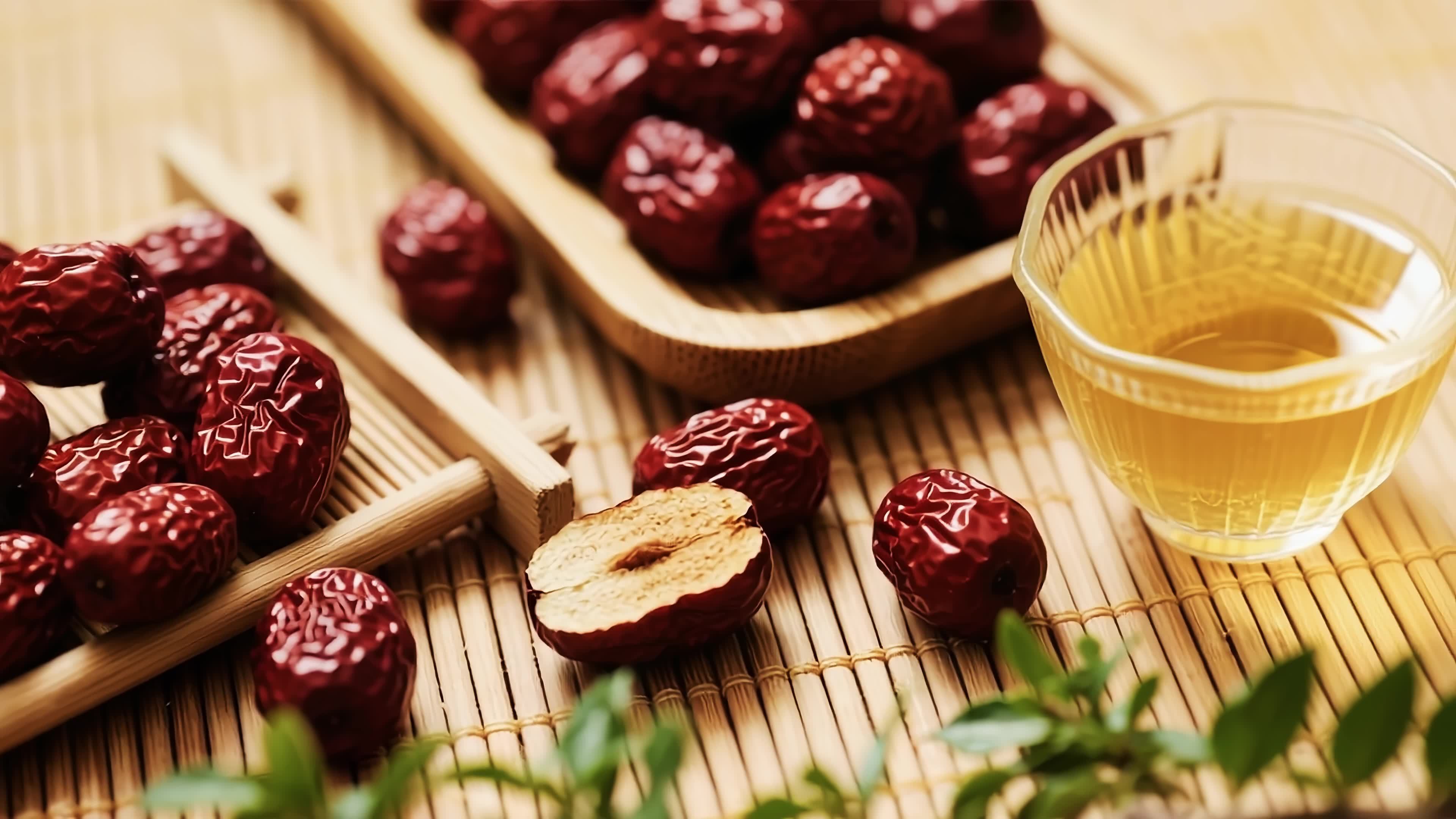 红枣与茶的静谧早餐视频素材画面1