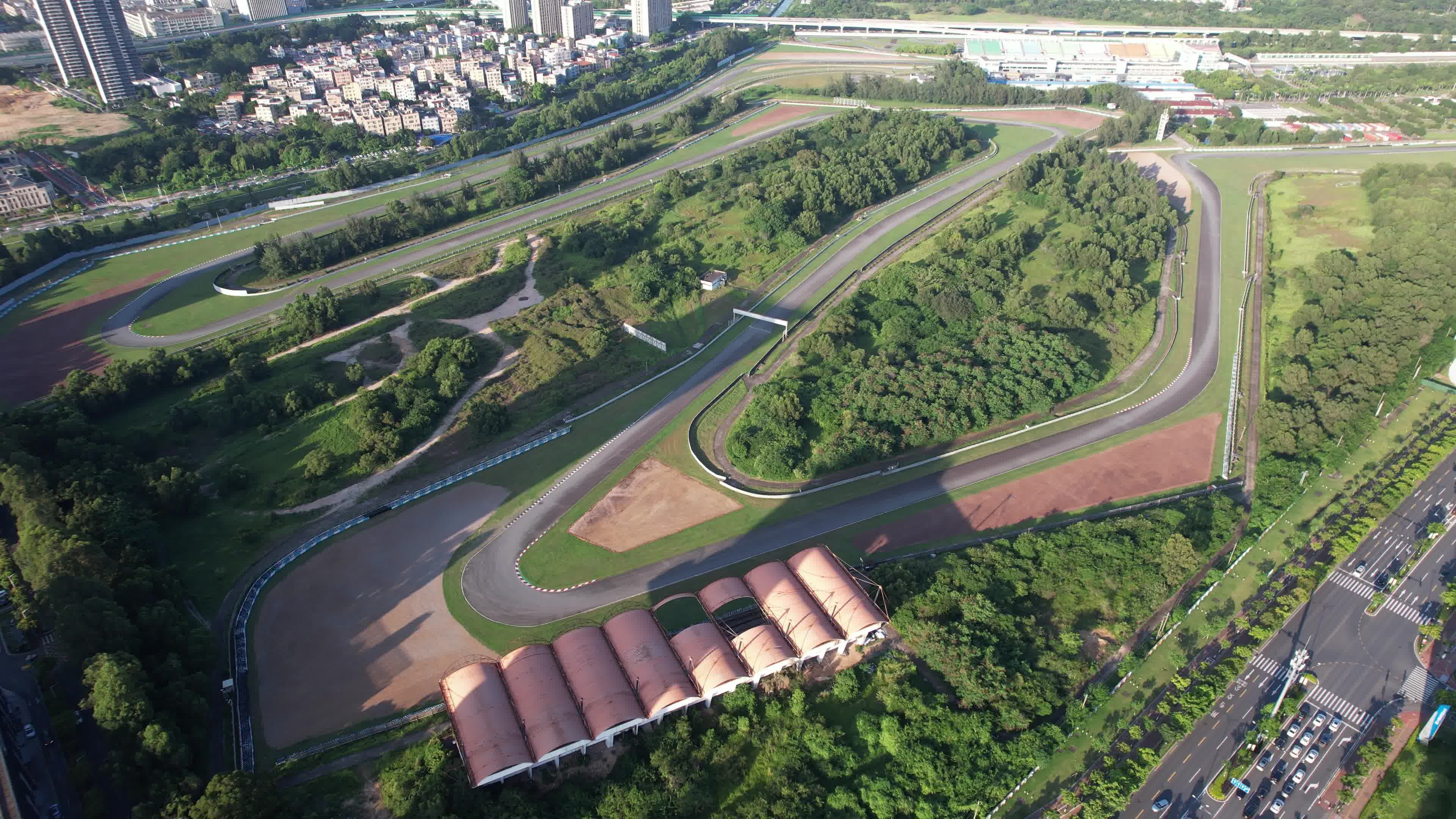 珠海国际赛车场4K大景航拍视频素材画面4