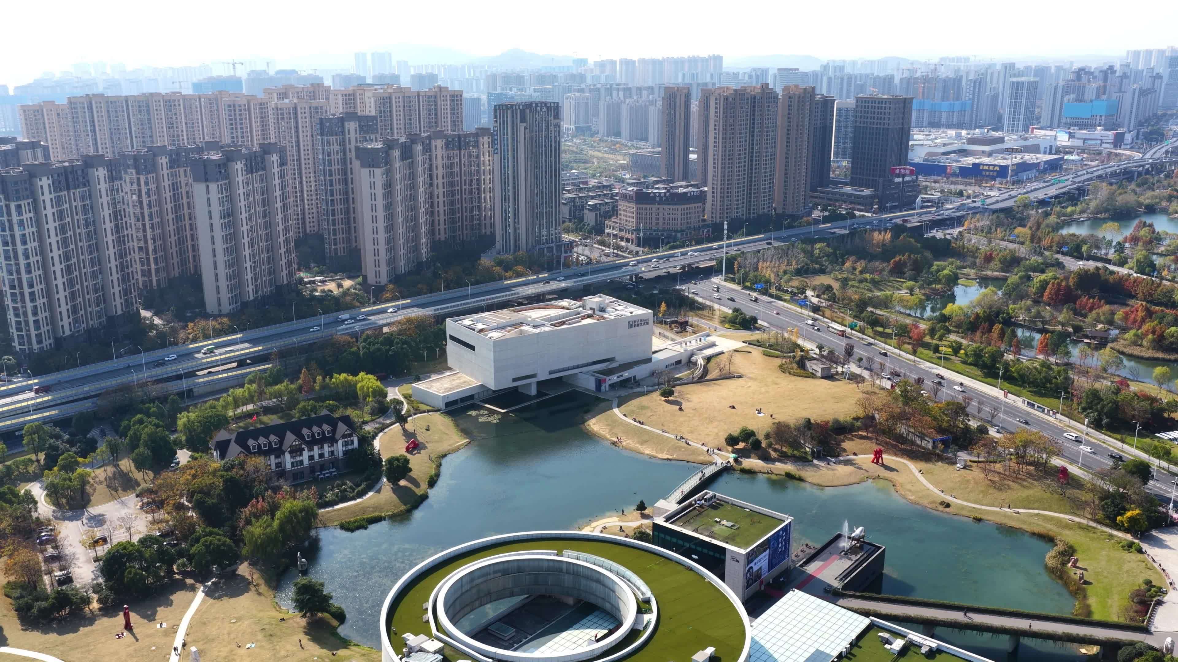长沙城市风光航拍合集视频素材画面2