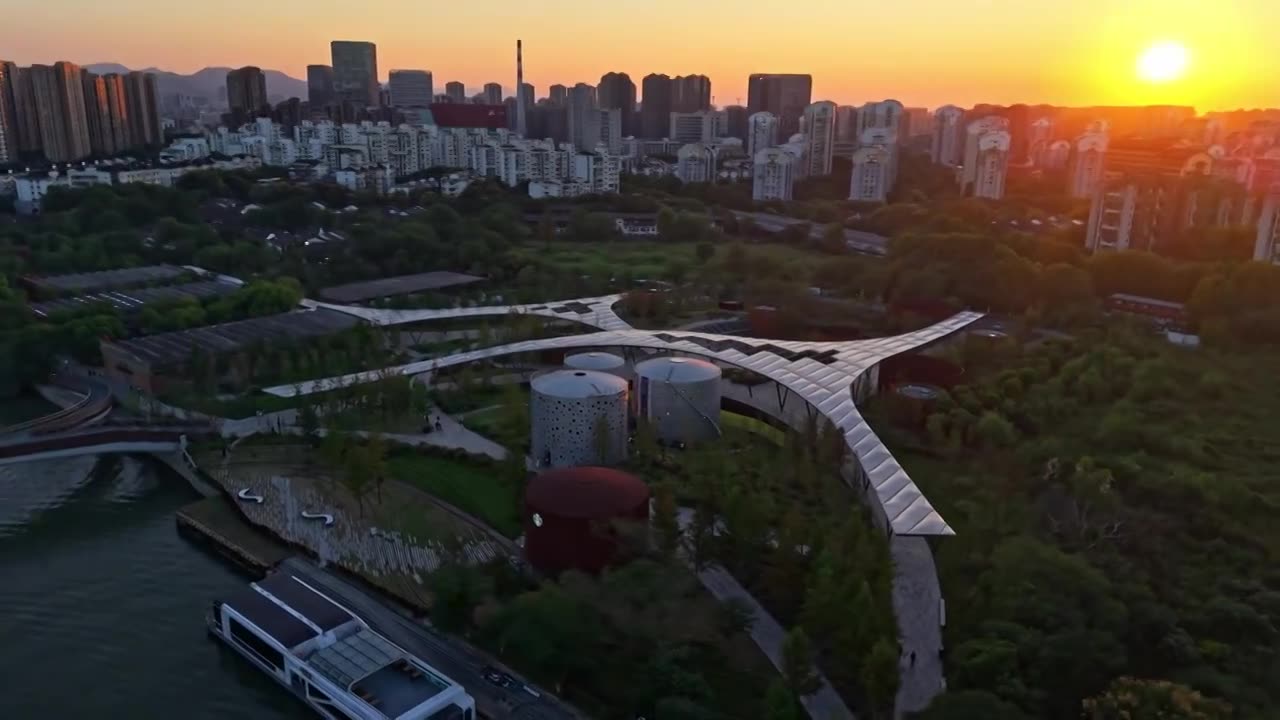 杭州小河公园视频素材画面1