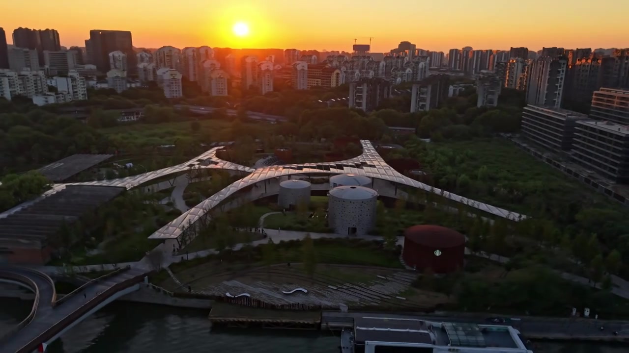 杭州小河公园视频素材画面4