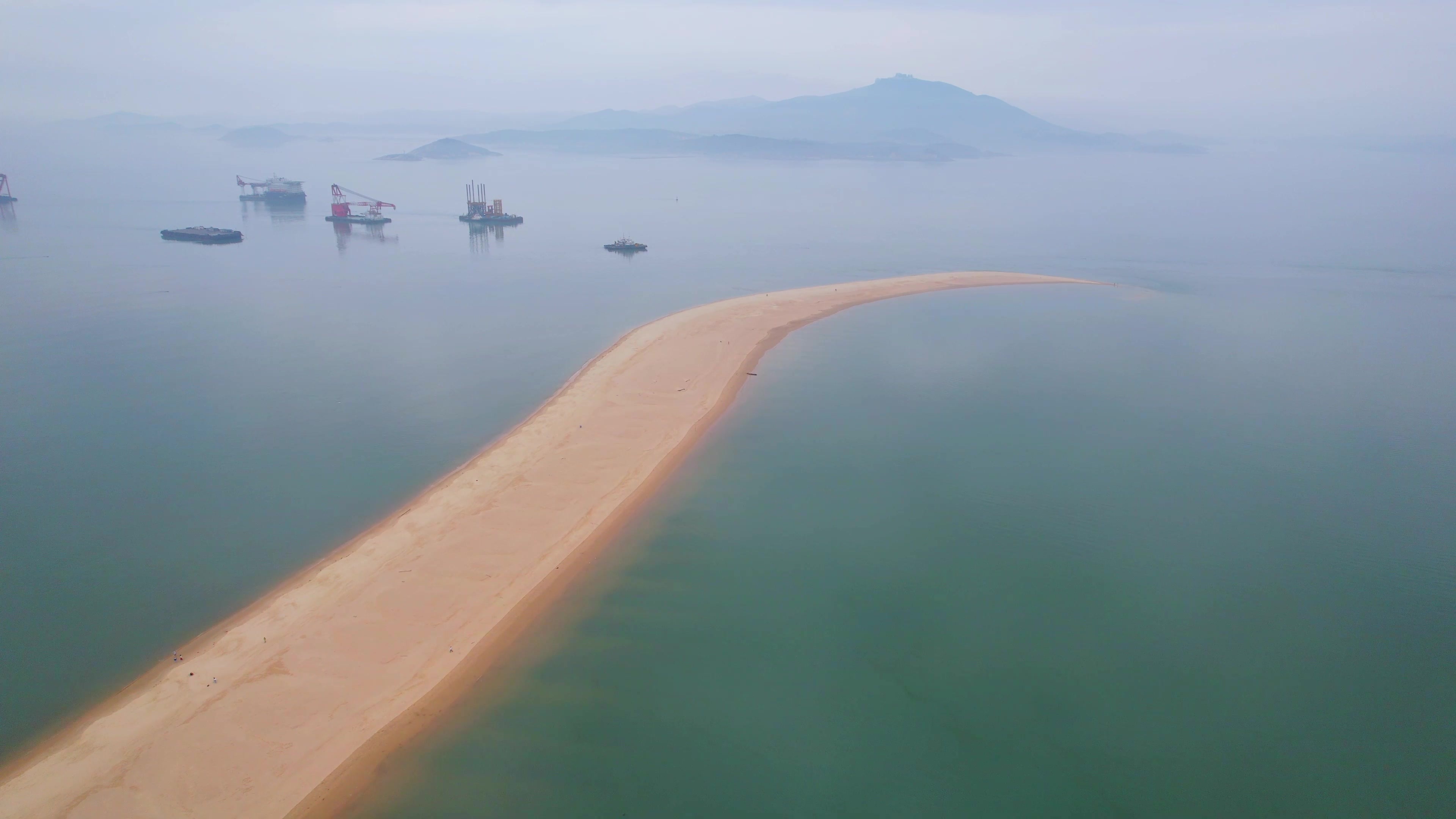 航拍象鼻湾视频素材画面1
