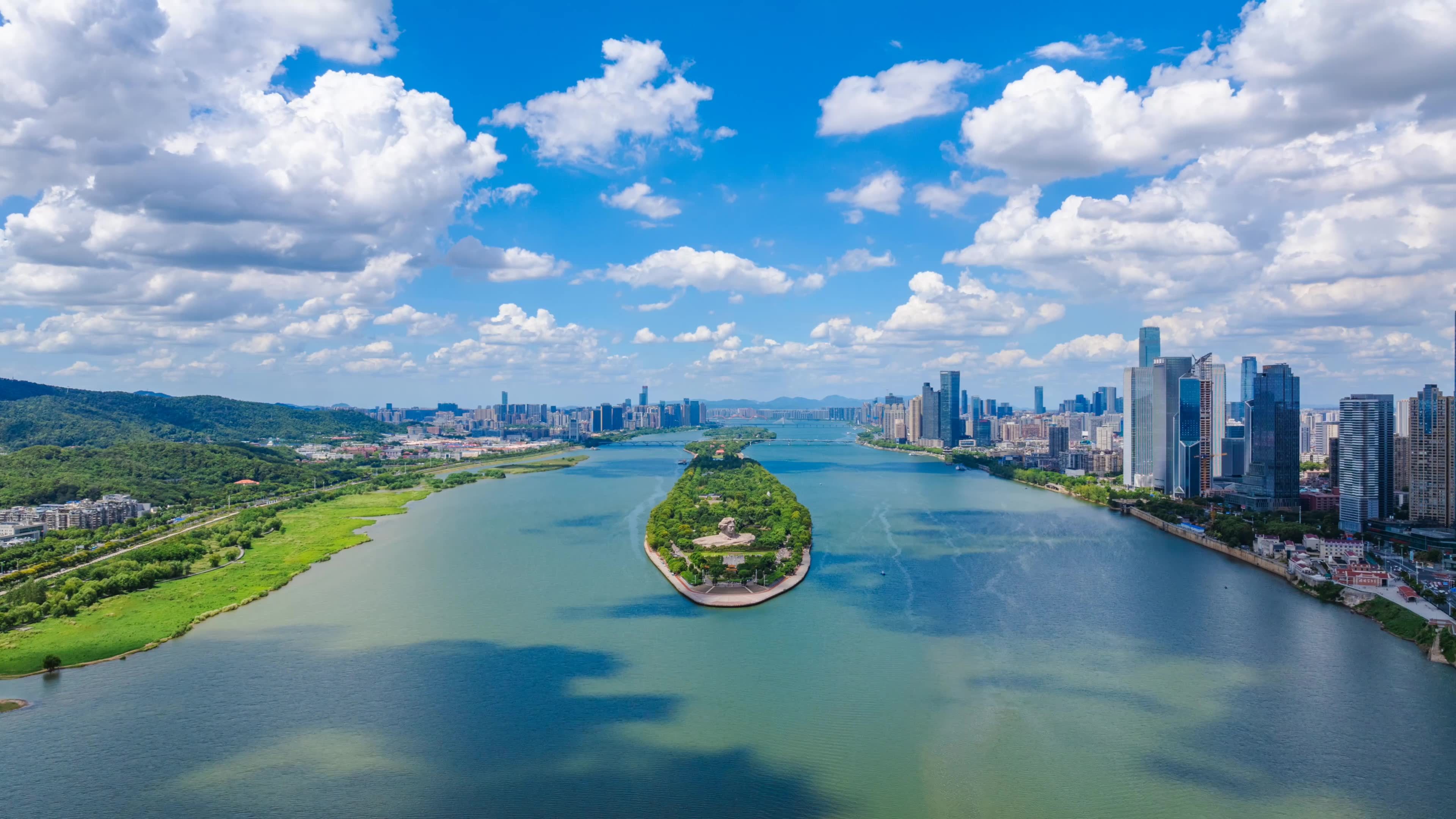 4K长沙城市风光延时合集视频素材画面3