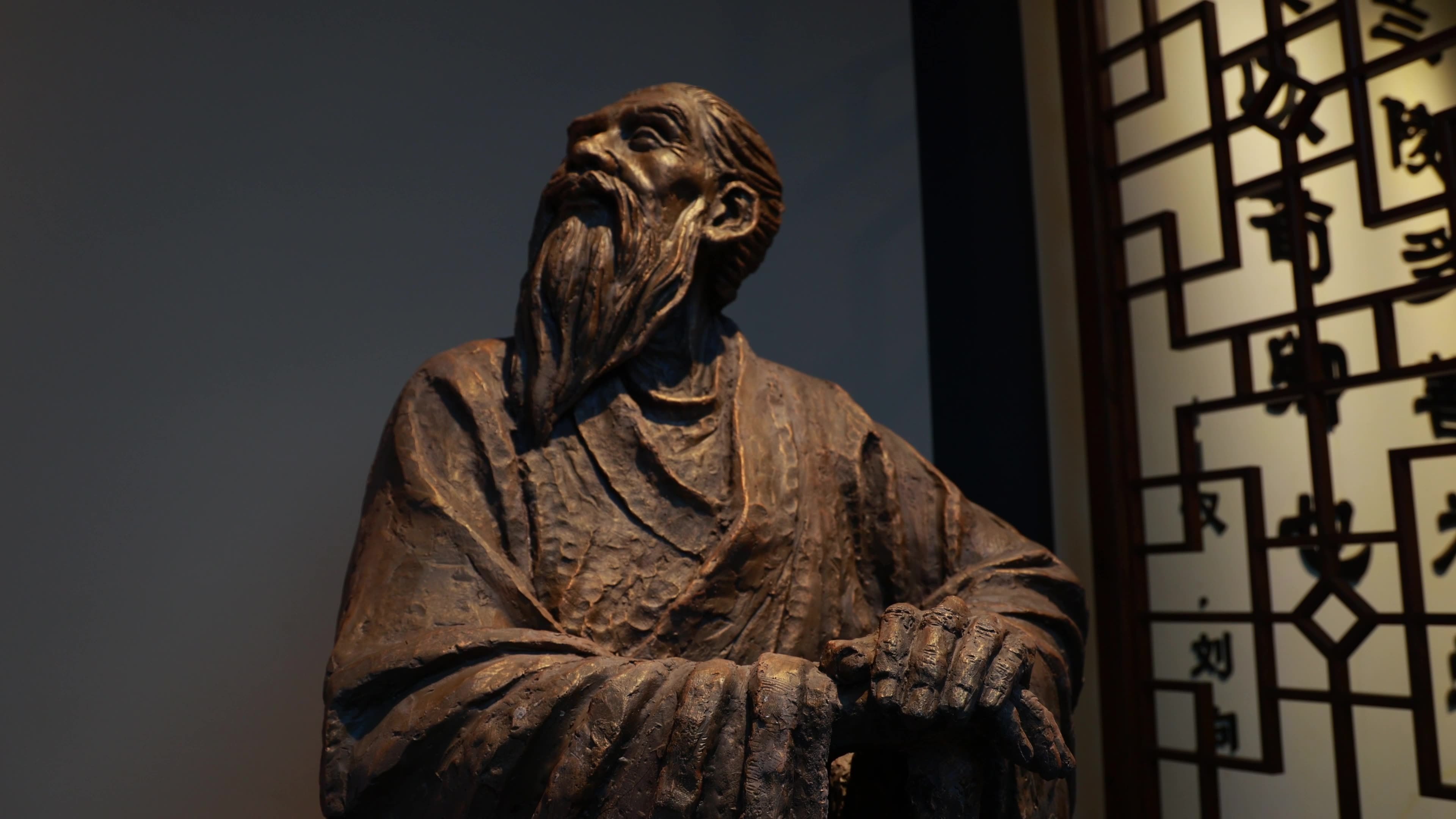 左丘明 左传 兰陵名人 古代文人视频素材画面3