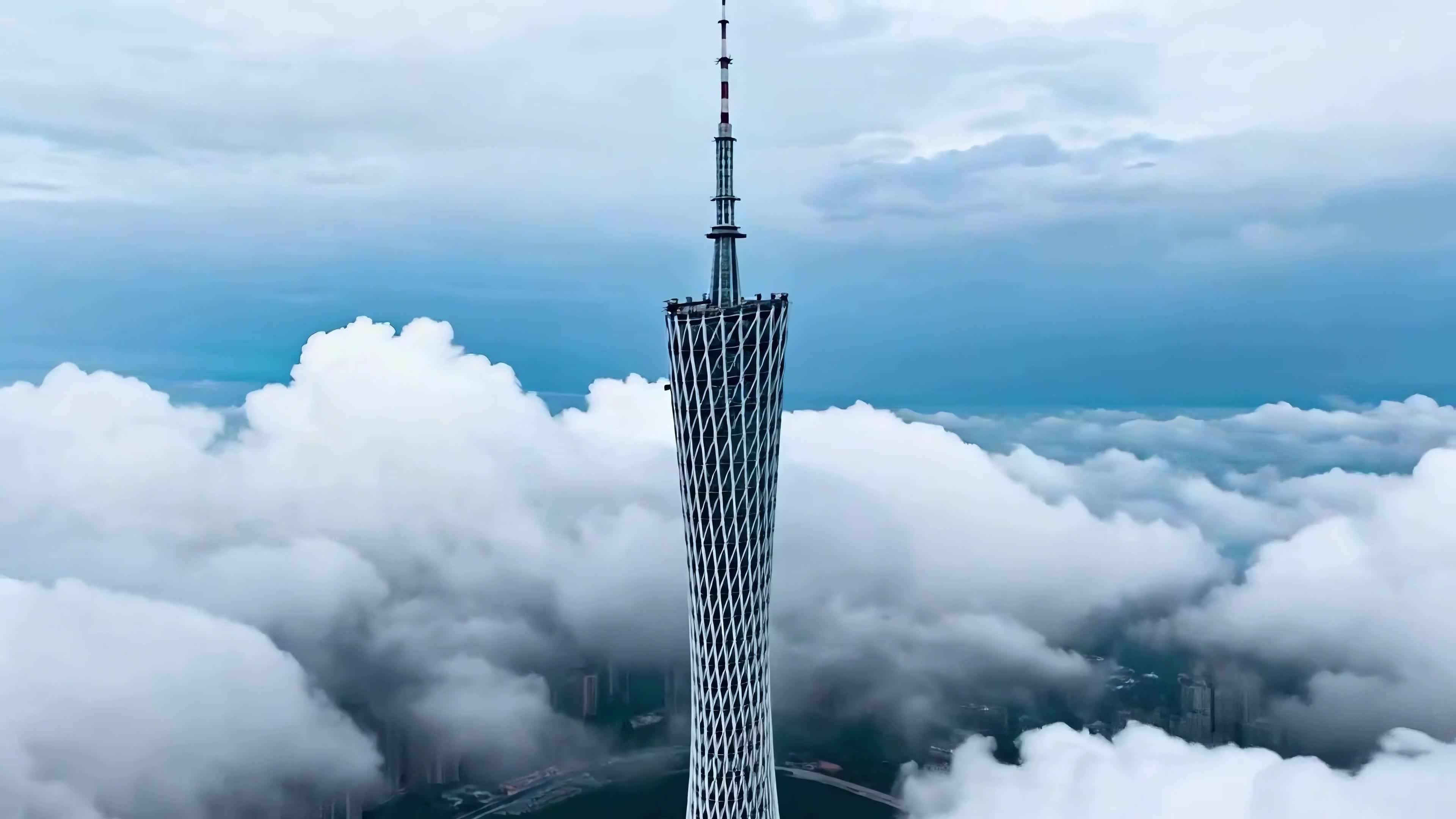 广州城市风光航拍视频素材画面2