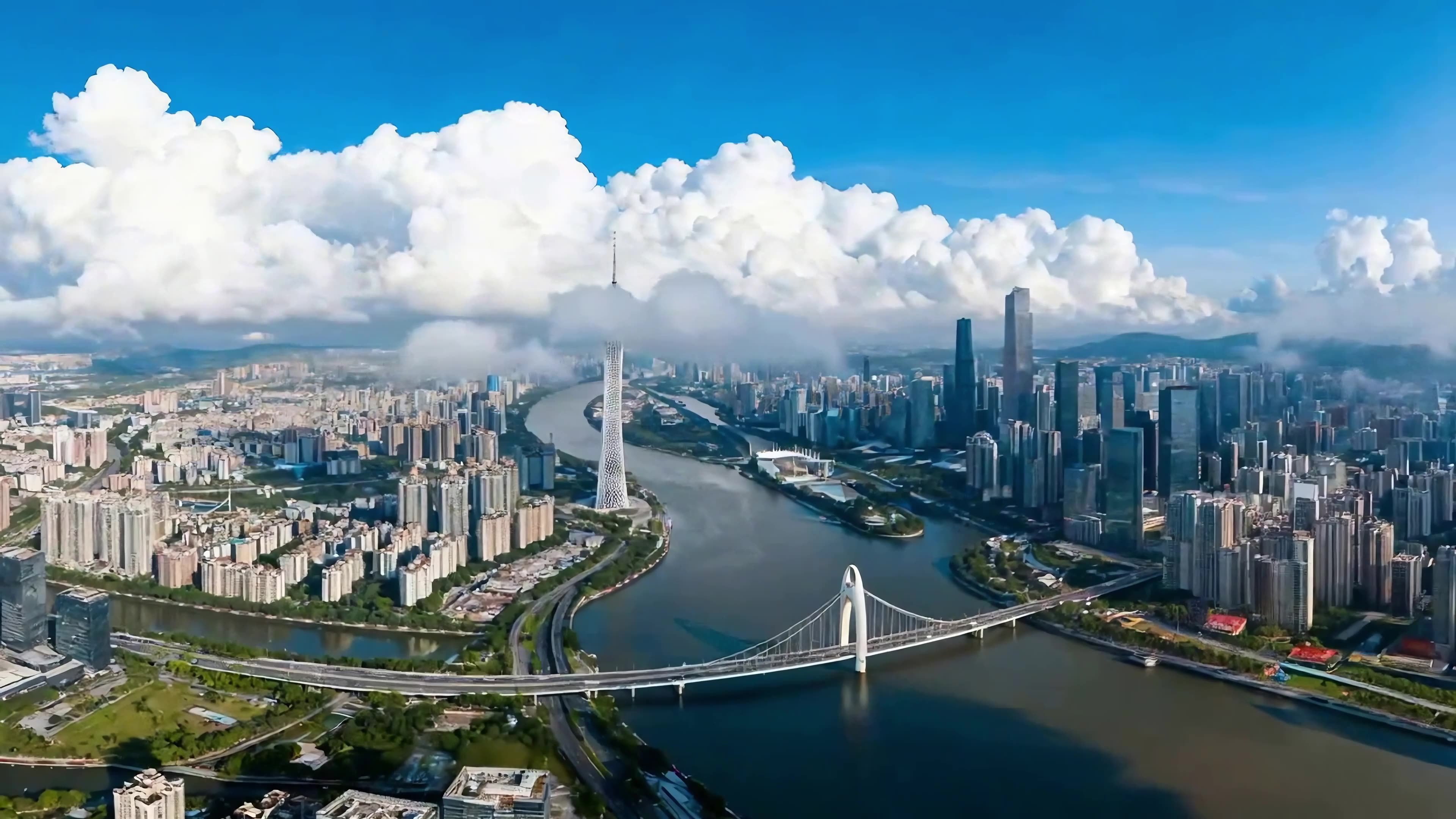 广州城市风光航拍视频素材画面3