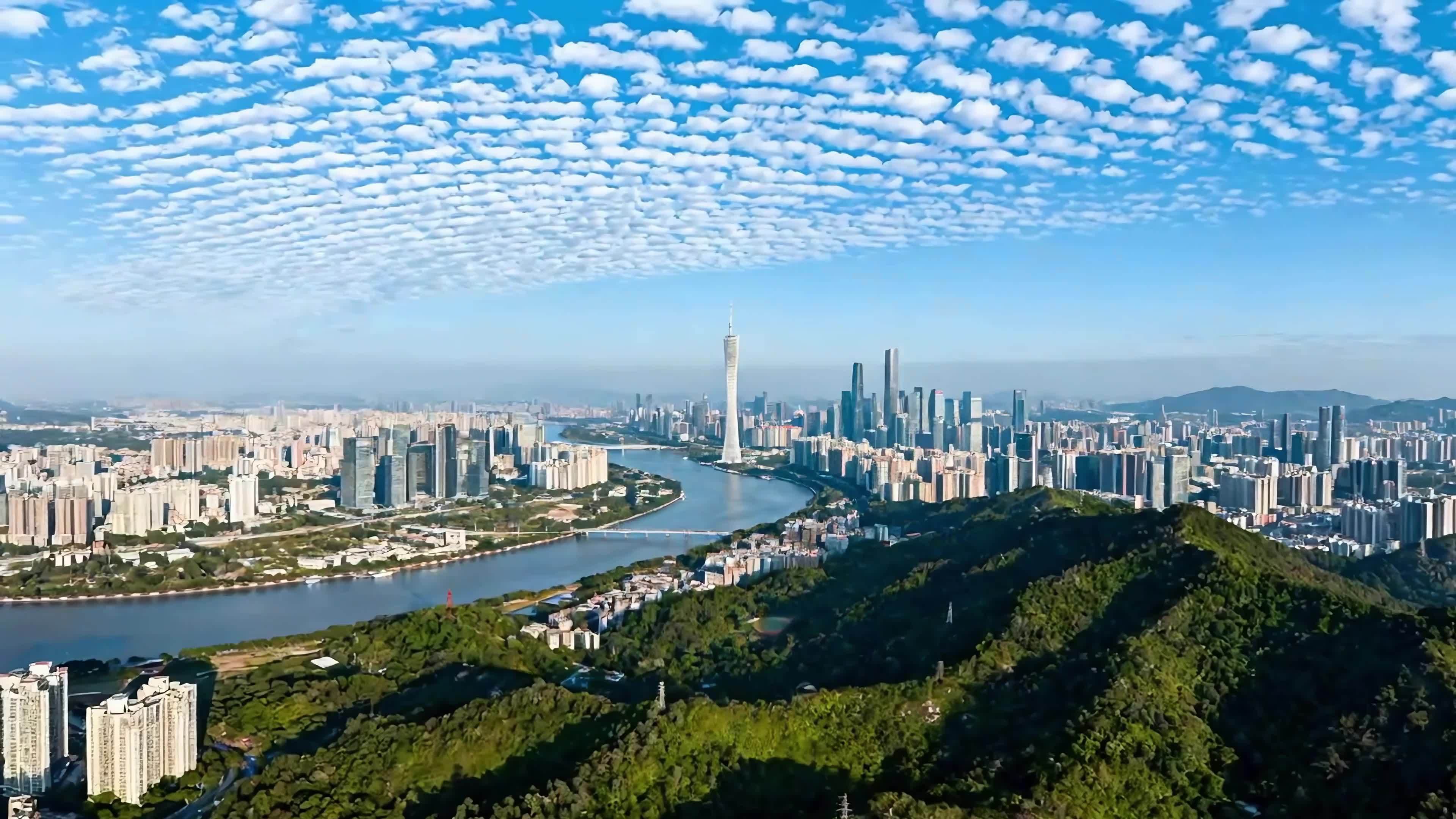 广州地标建筑天际线视频素材画面3