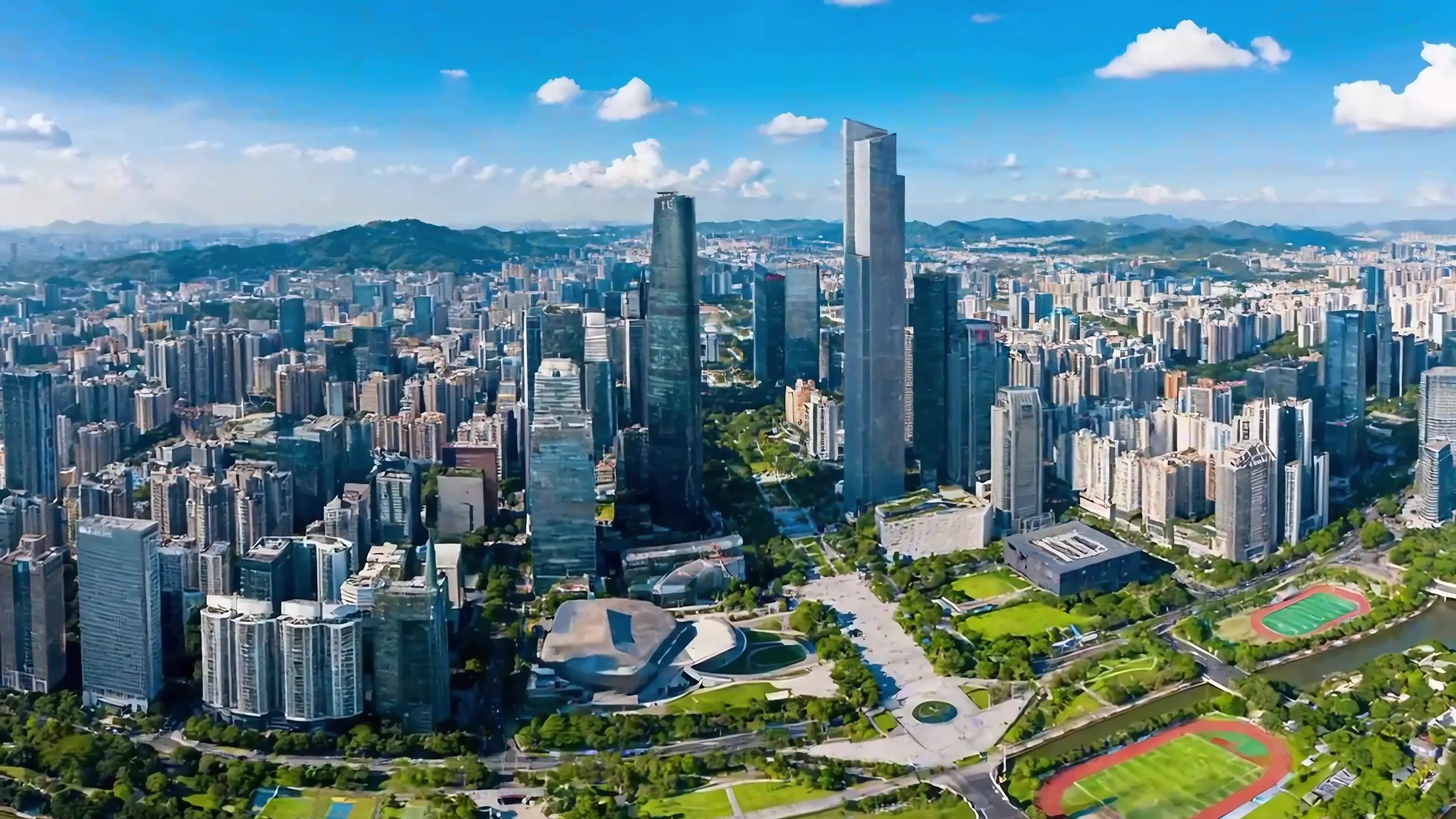 广州城市风光航拍视频素材画面1