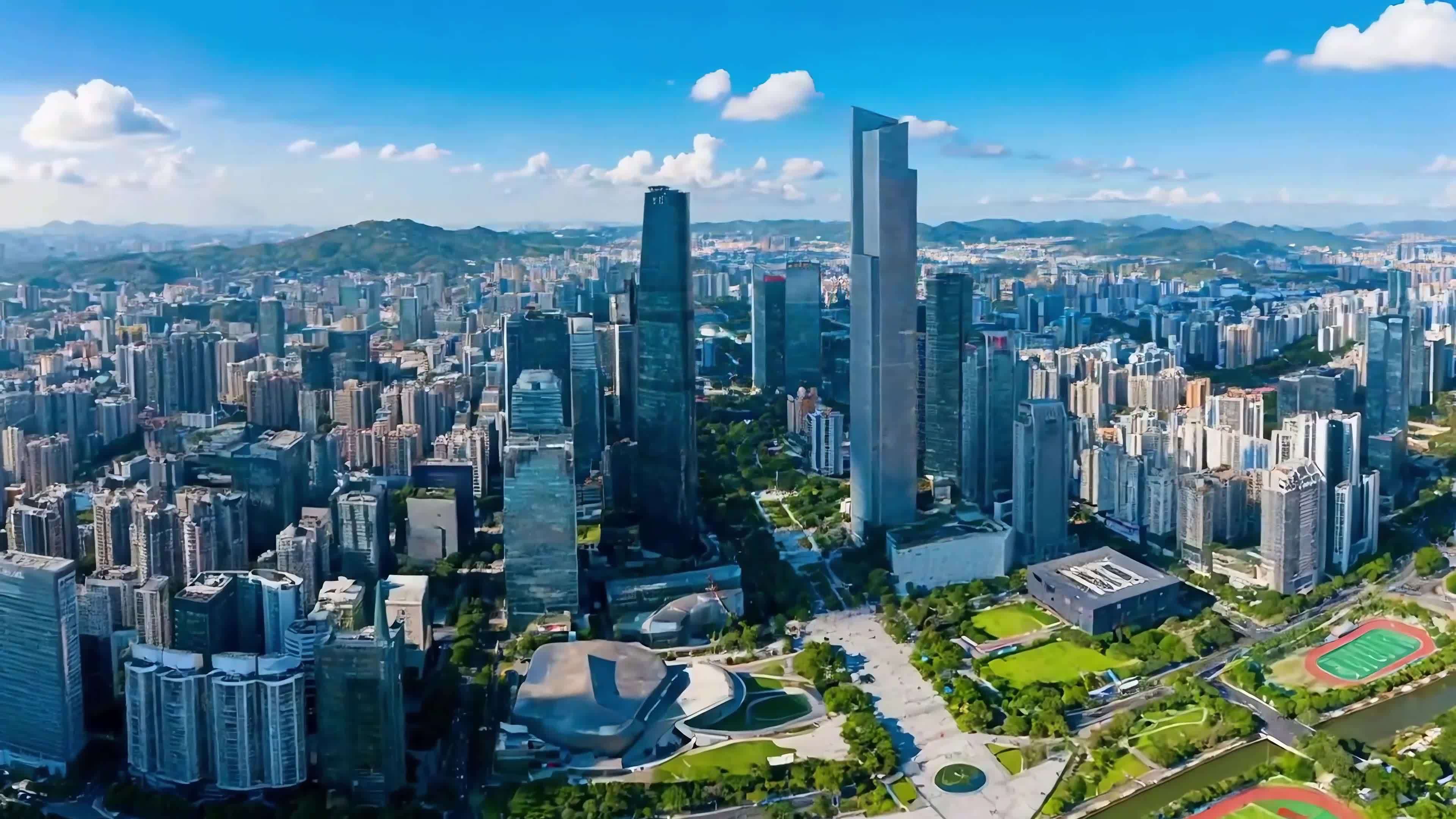 广州城市风光航拍视频素材画面2