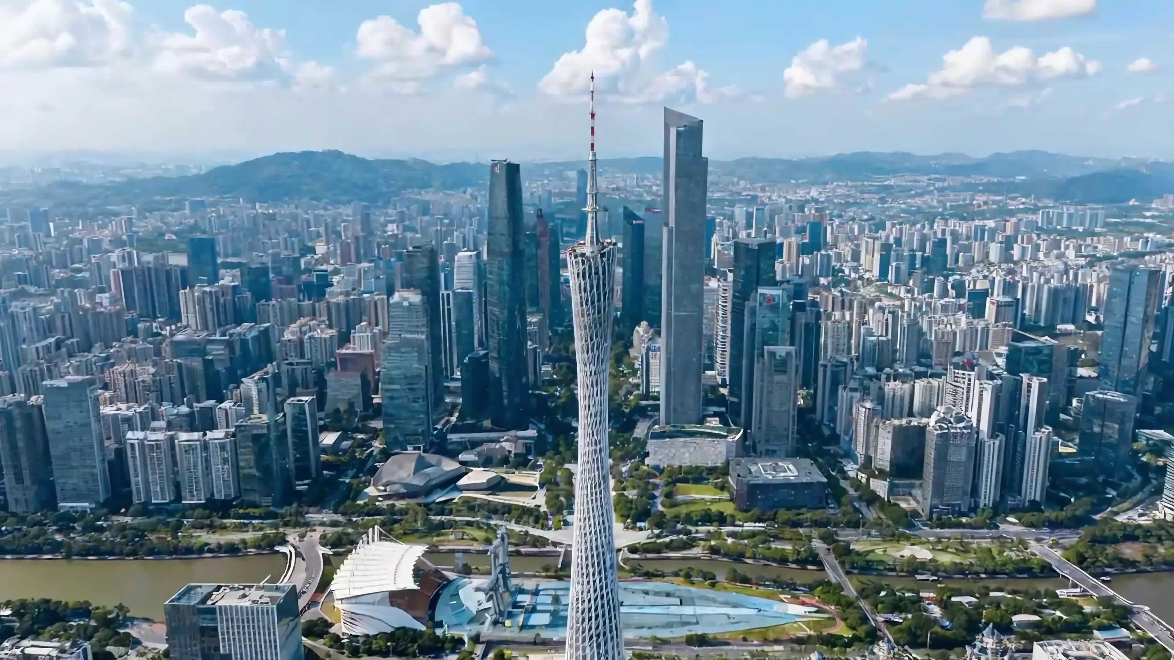 广州城市风光航拍视频素材画面4