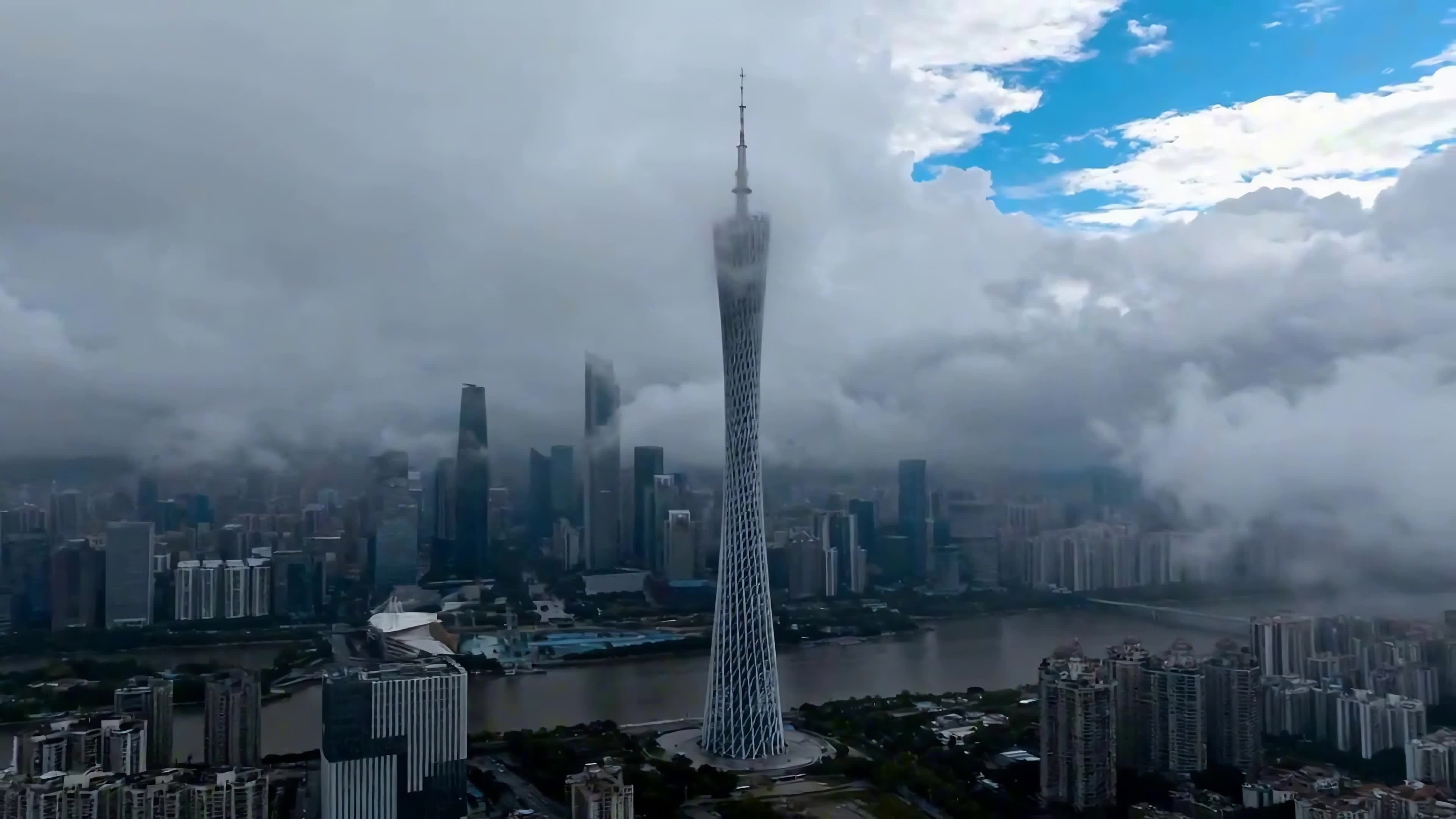 广州地标航拍合集视频素材画面1