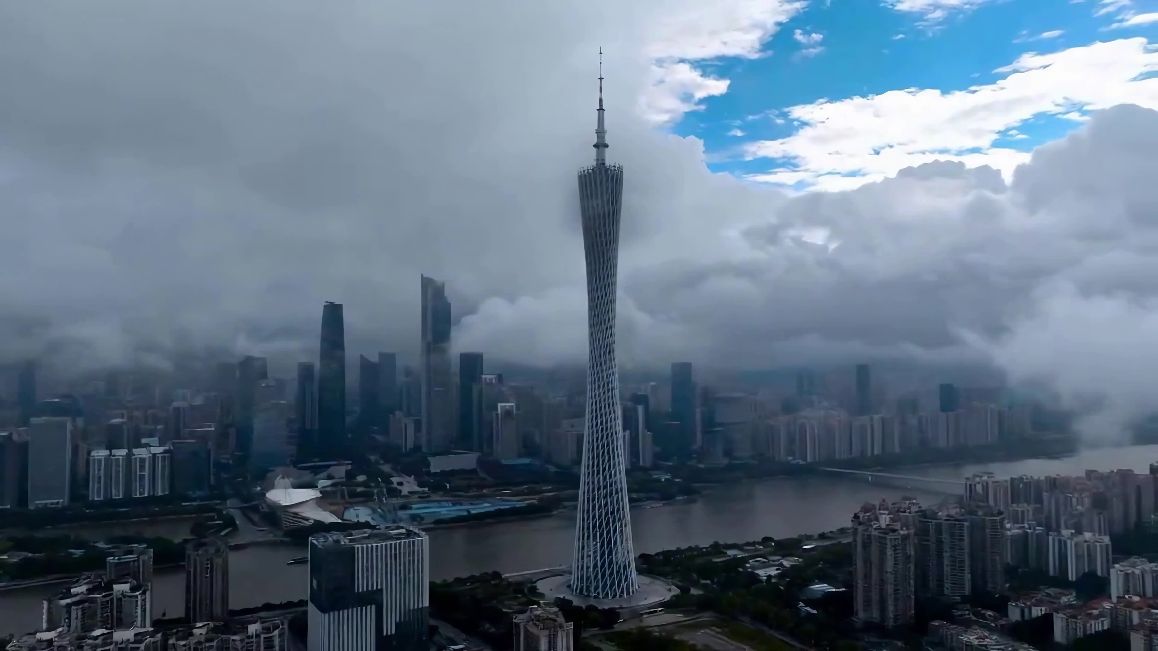 广州地标航拍合集视频素材画面2