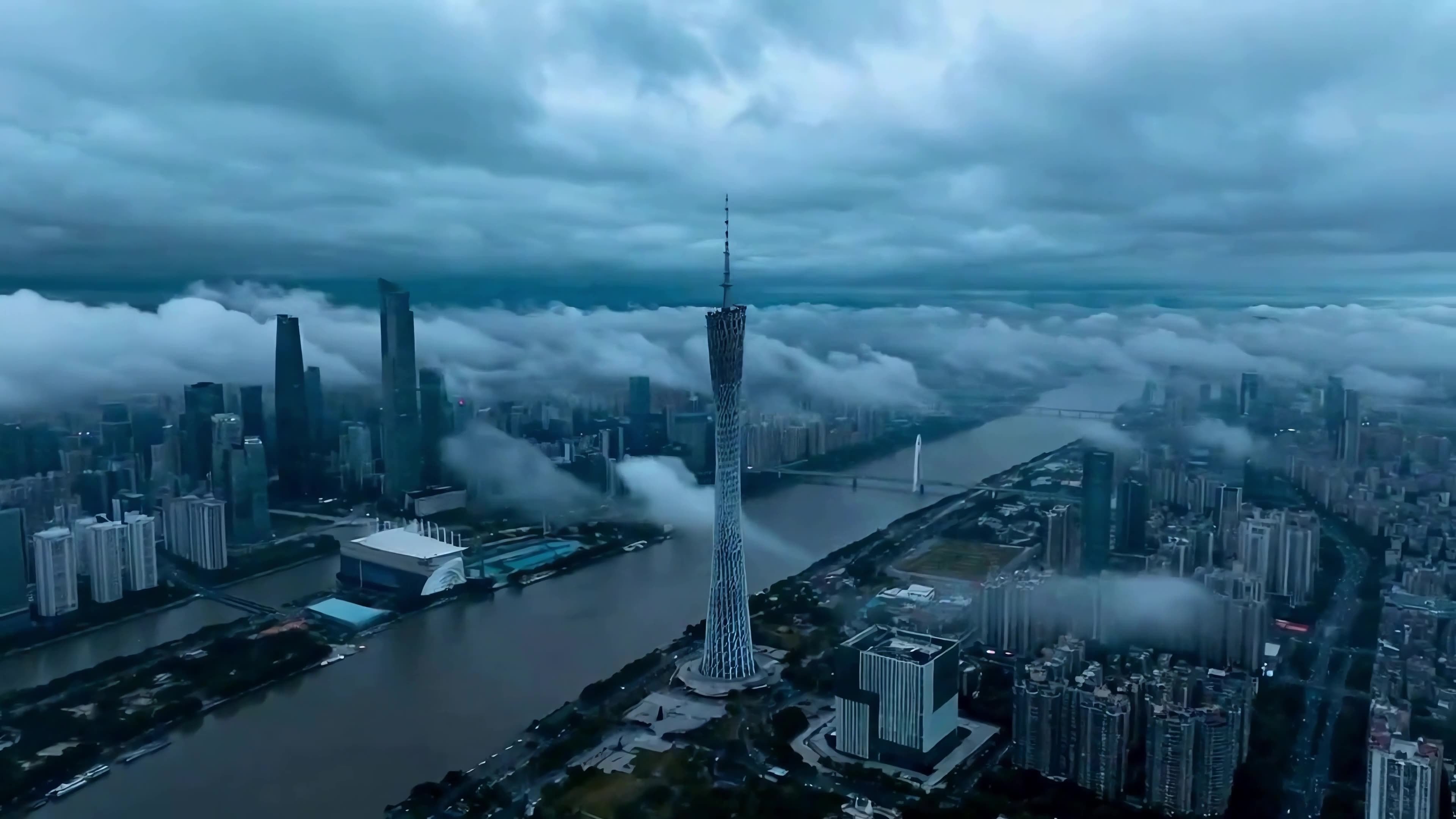 广州地标航拍合集视频素材画面3