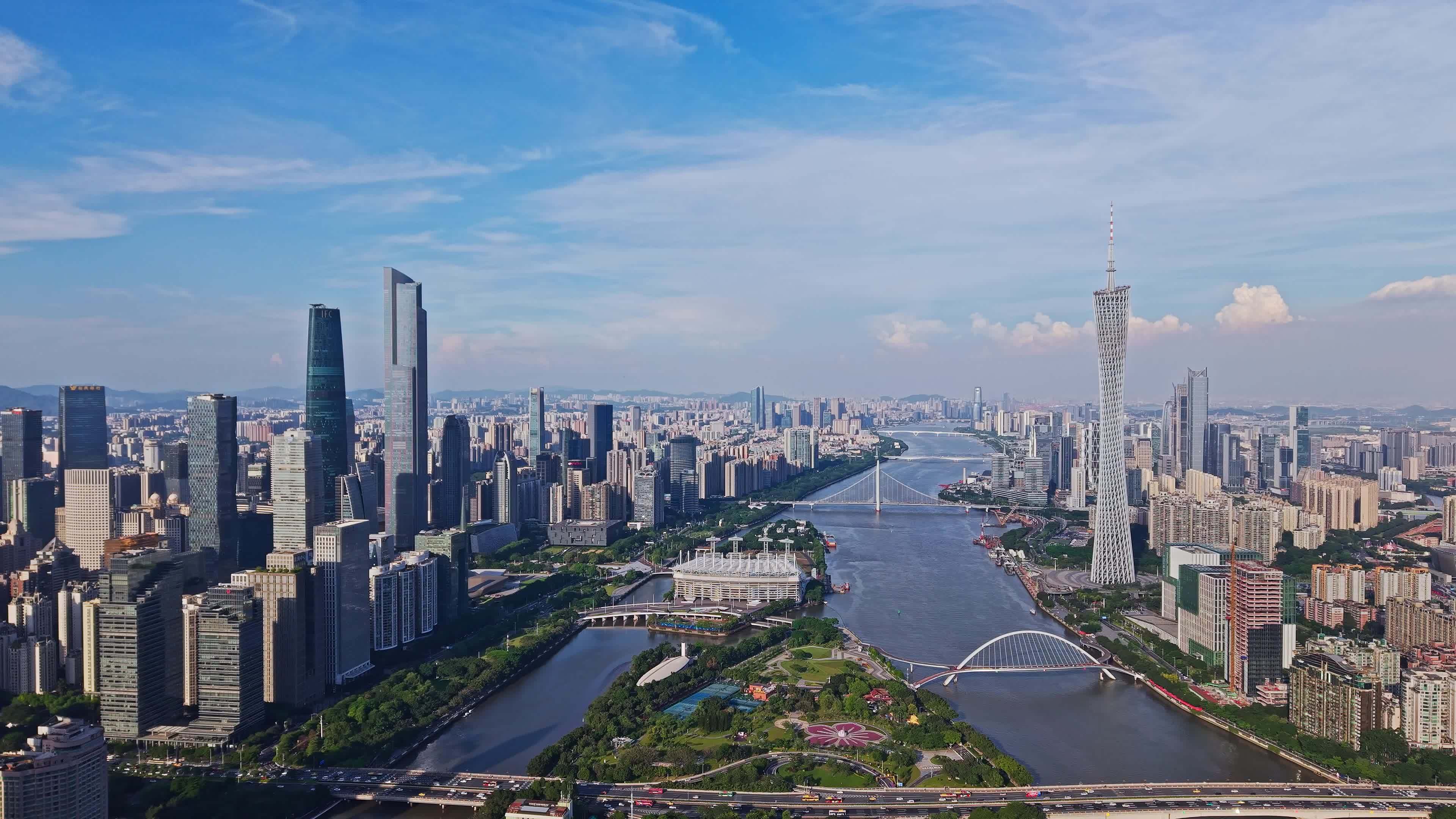 广州航拍视频素材画面1