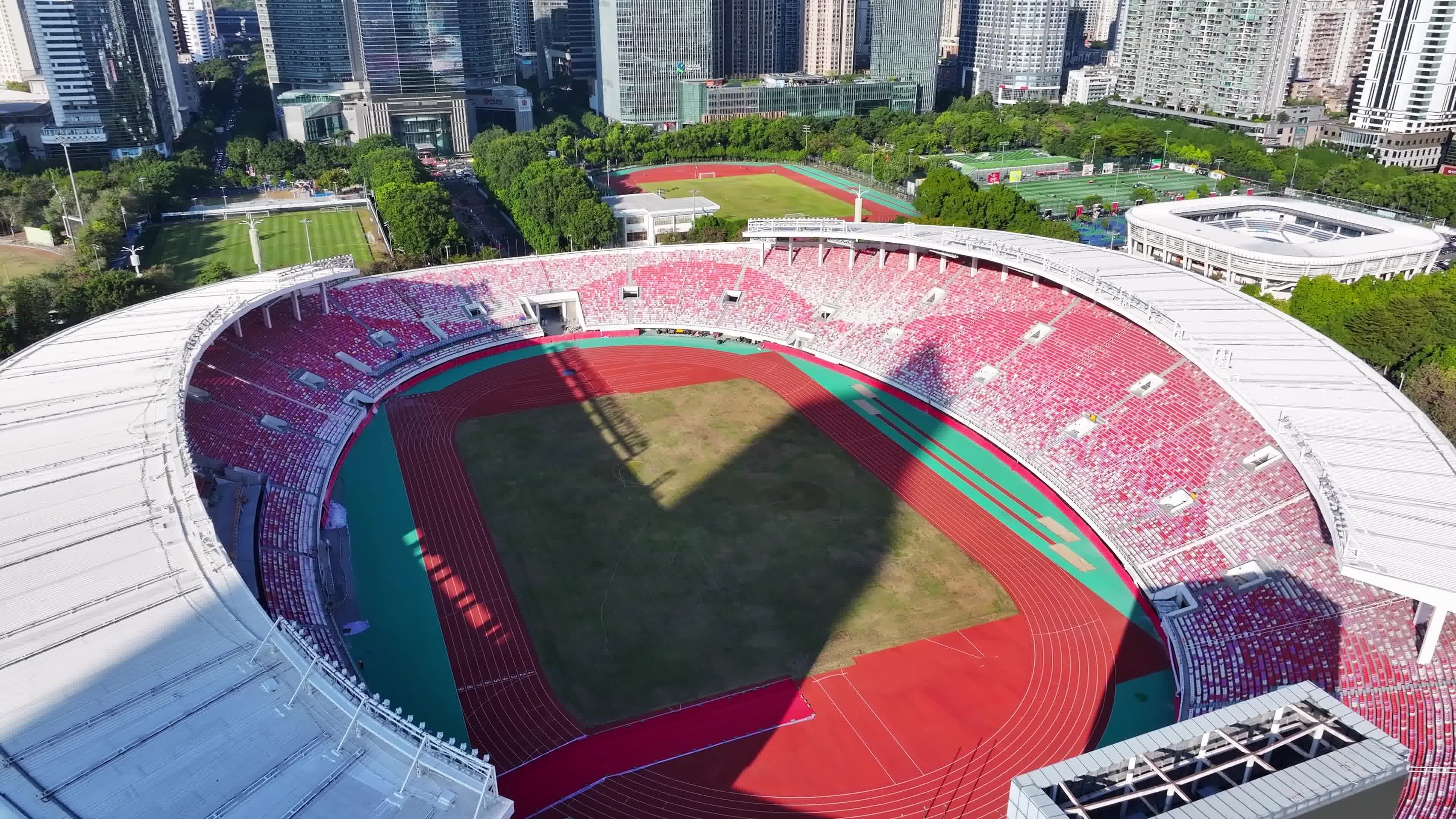 广州天河体育中心航拍视频素材画面3