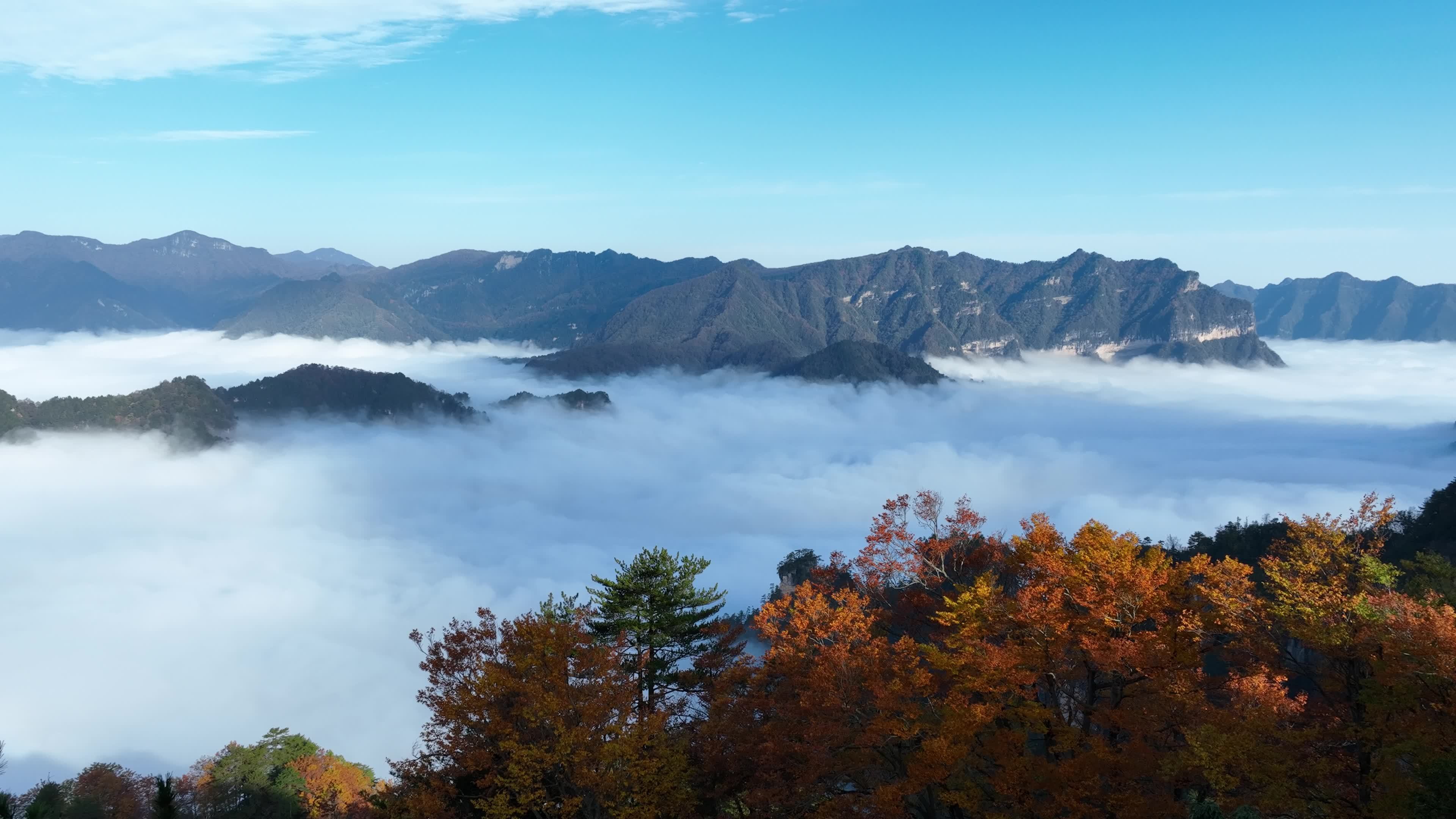 巴中光雾山燕子岭云海视频素材画面1