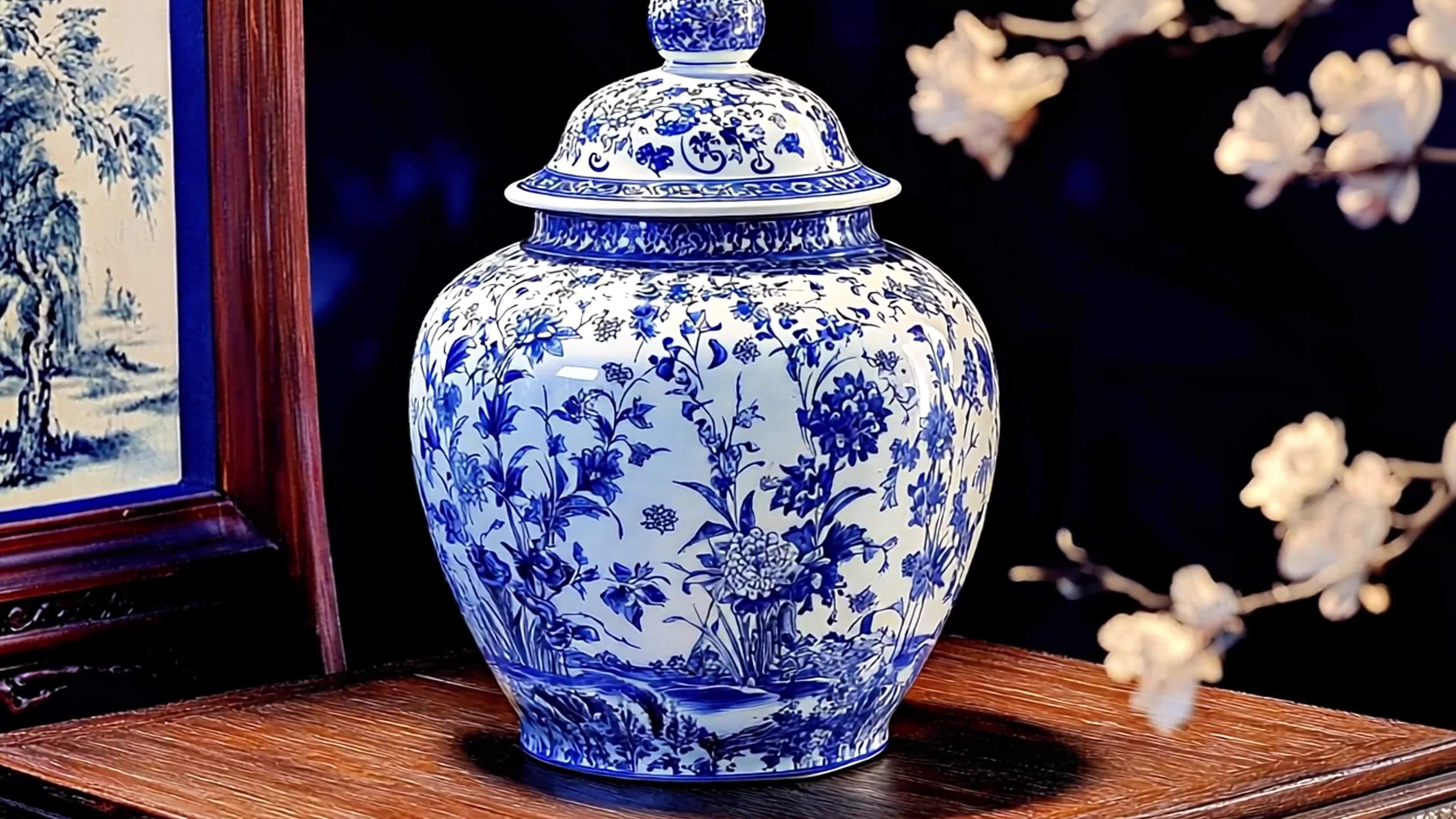 明清青花瓷博物馆瓷器景德镇博物馆视频素材画面2