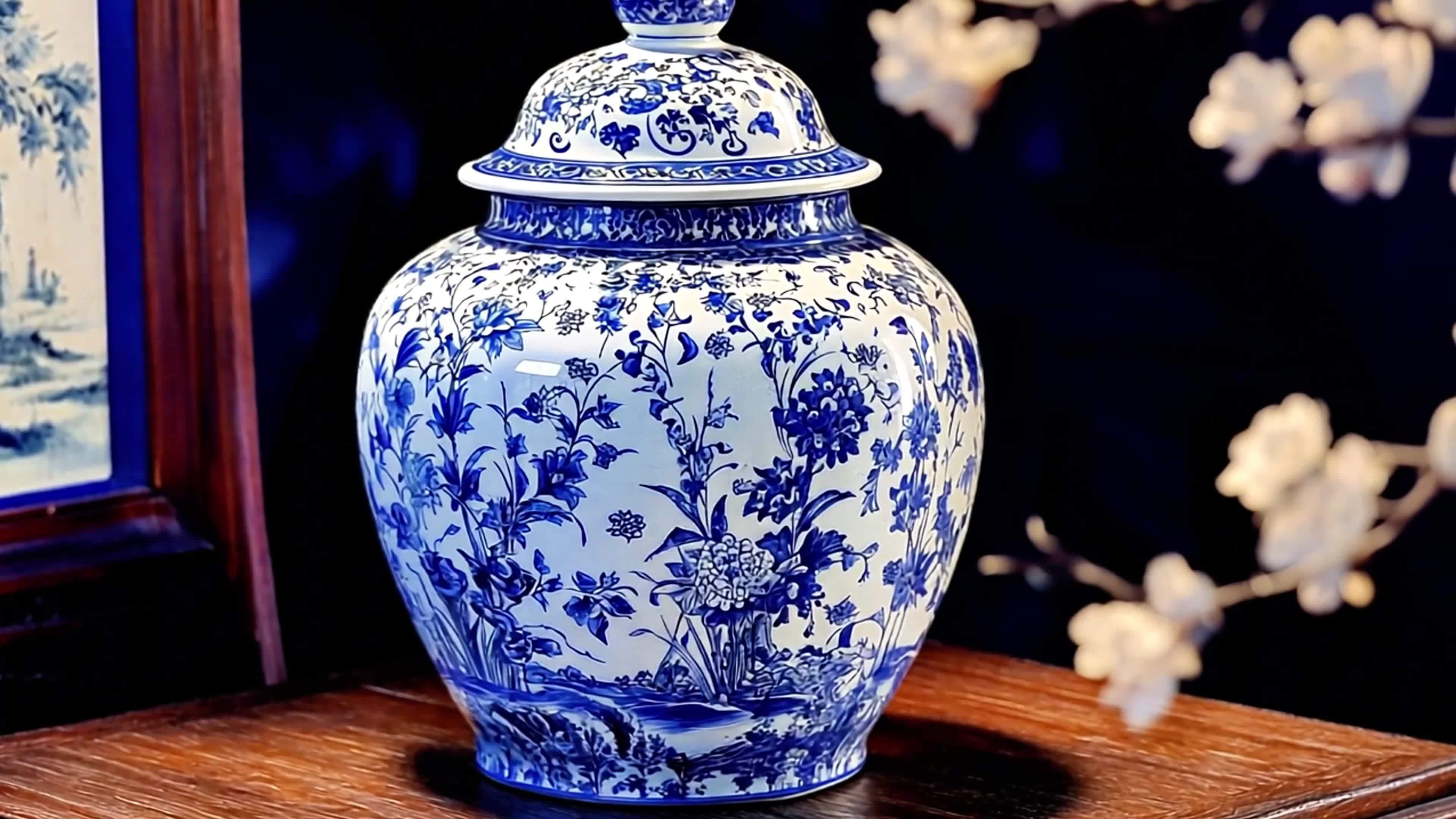 明清青花瓷博物馆瓷器景德镇博物馆视频素材画面3