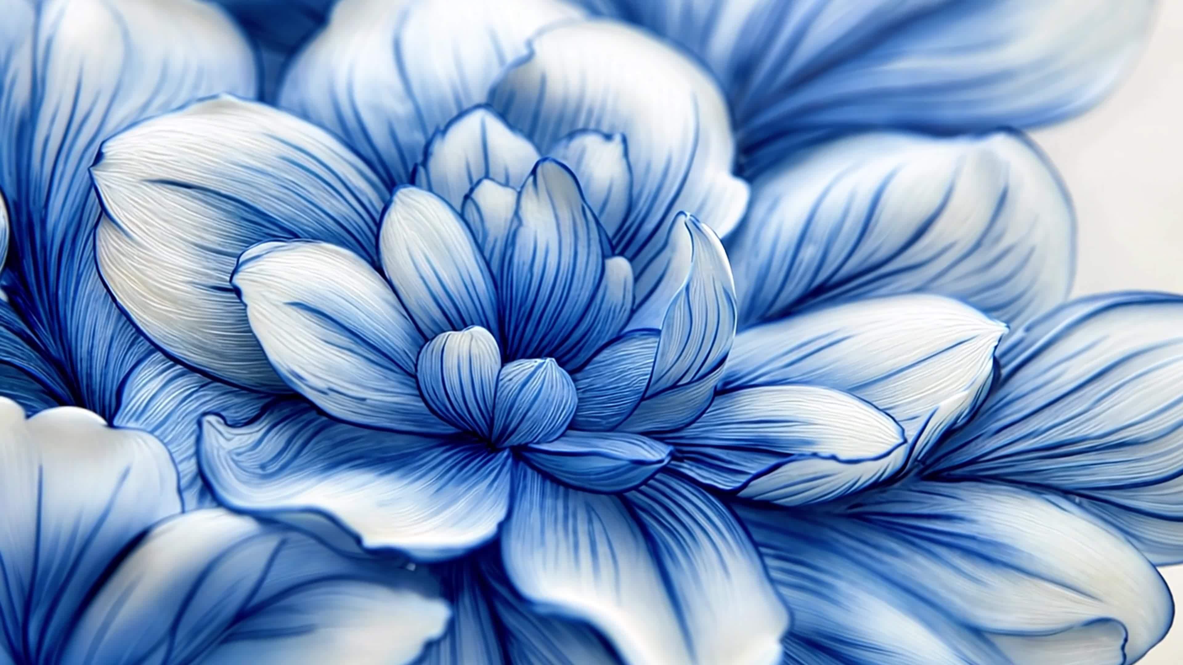 青花瓷陶瓷瓶景德镇博物馆背景视频素材画面1
