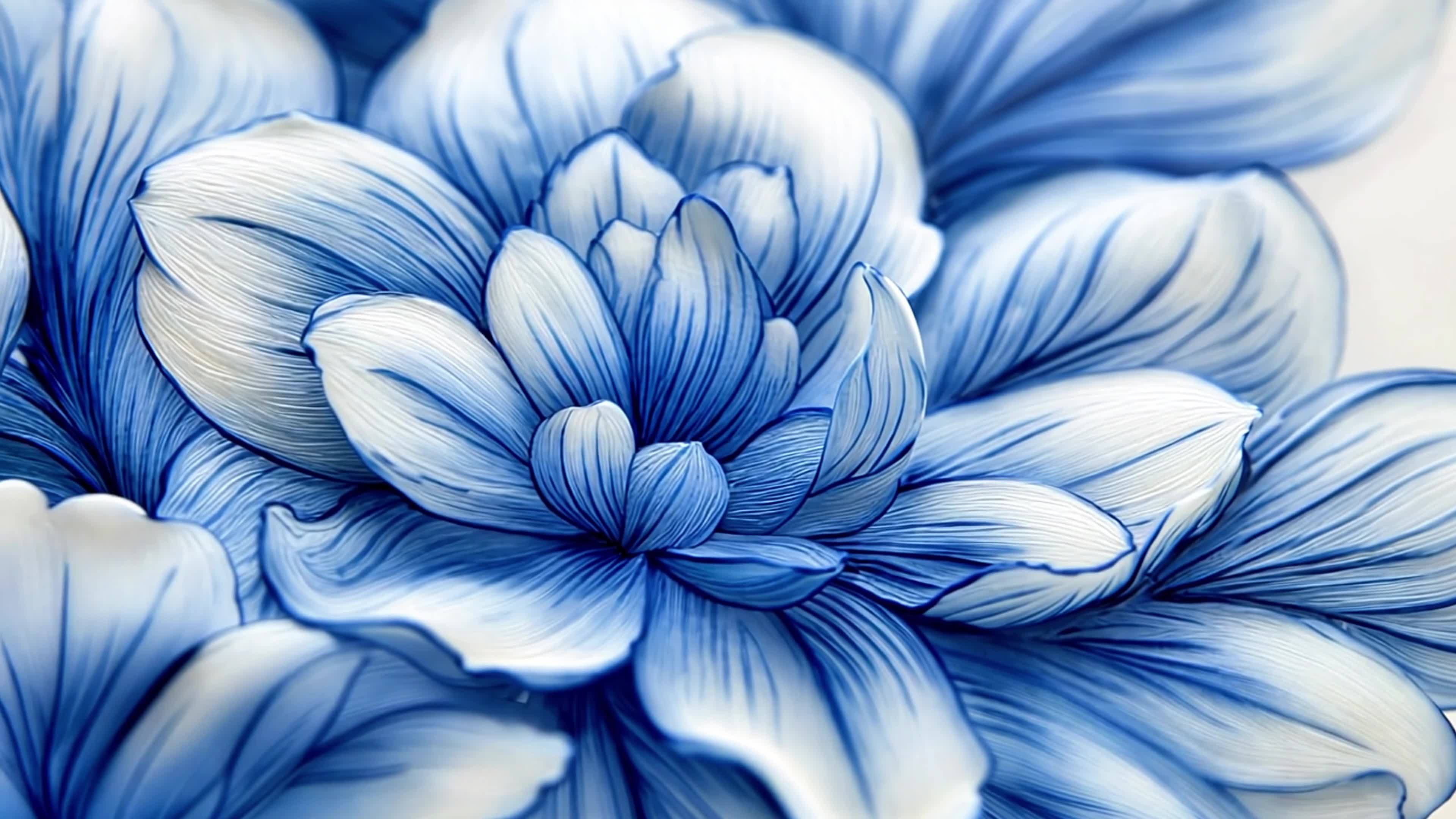 青花瓷陶瓷瓶景德镇博物馆背景视频素材画面2