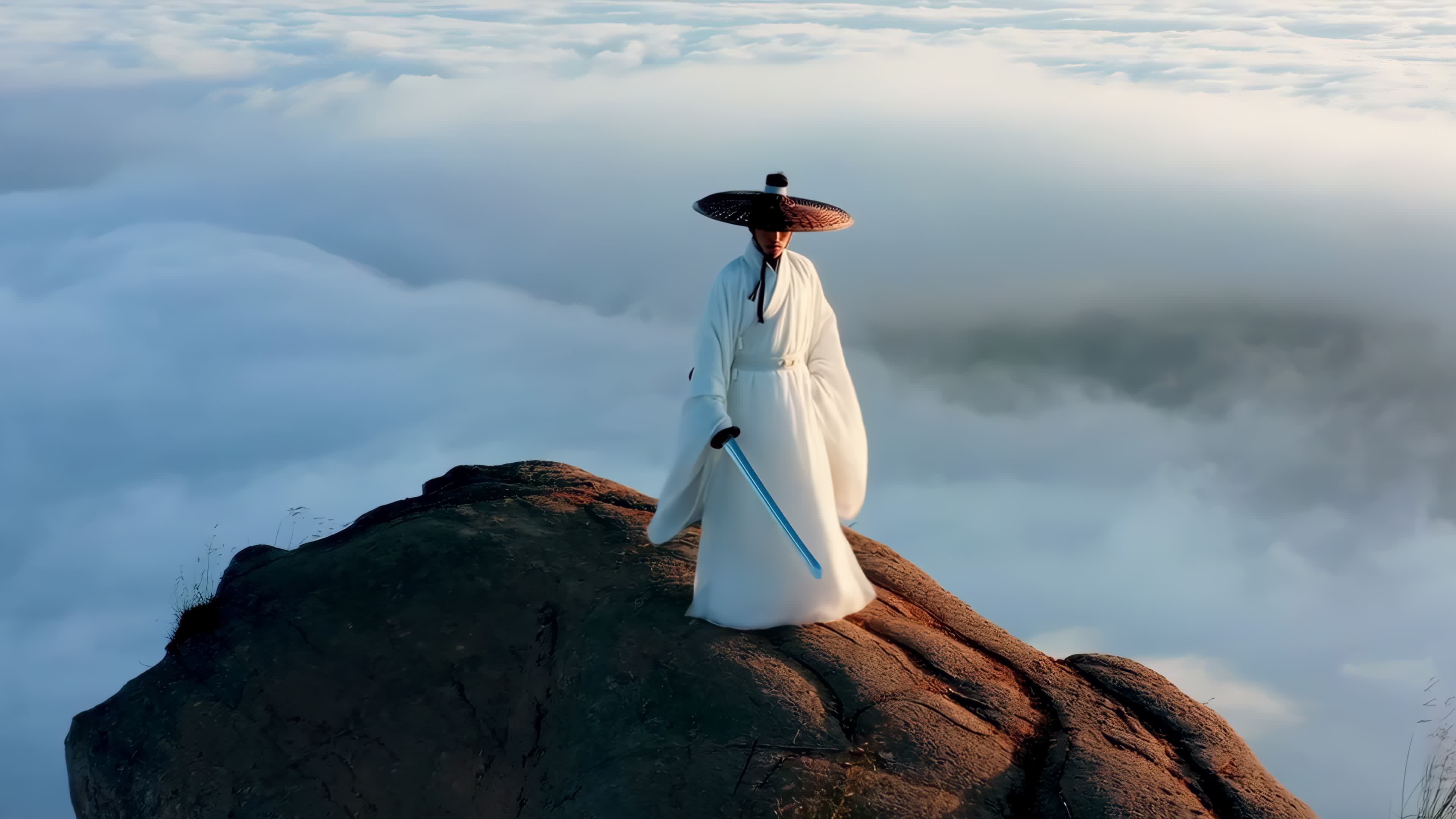 山巅古风侠客视频素材画面2