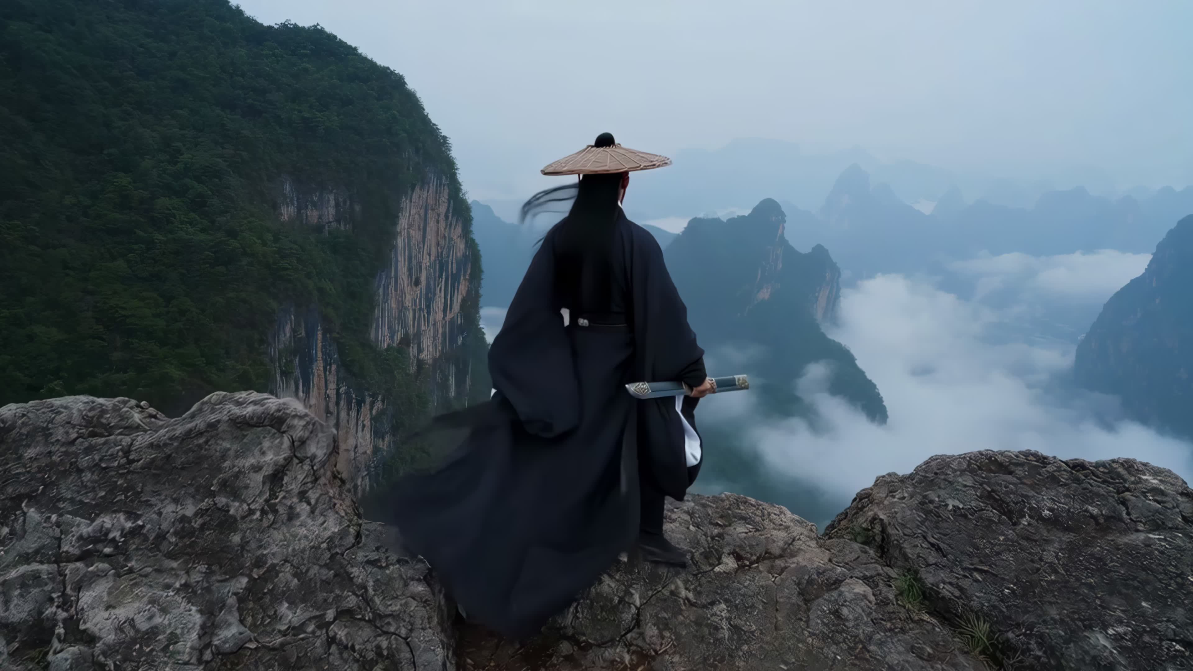 山巅侠客视频素材画面1