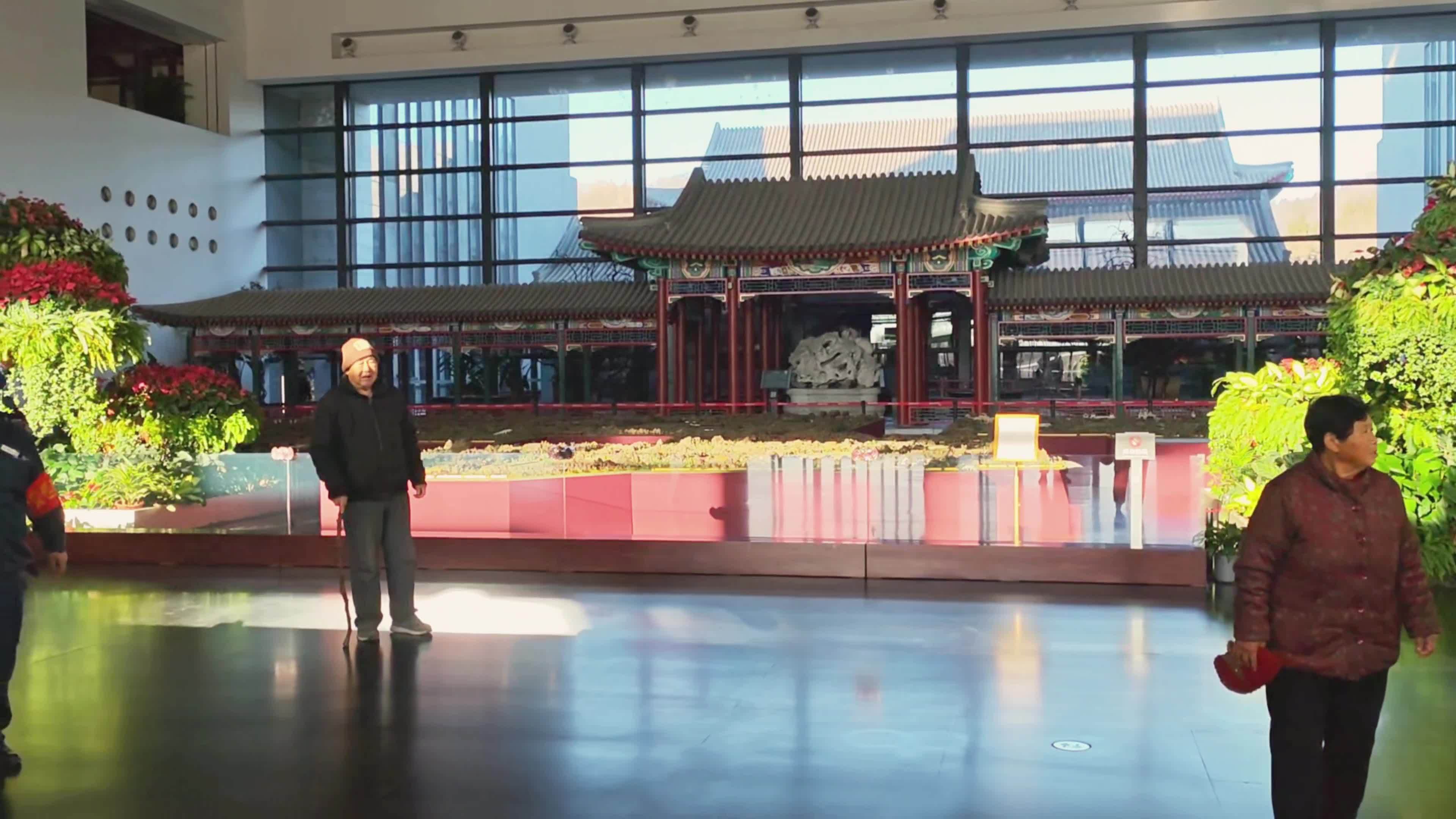 中国园林博物馆北京地标建筑视频素材画面1