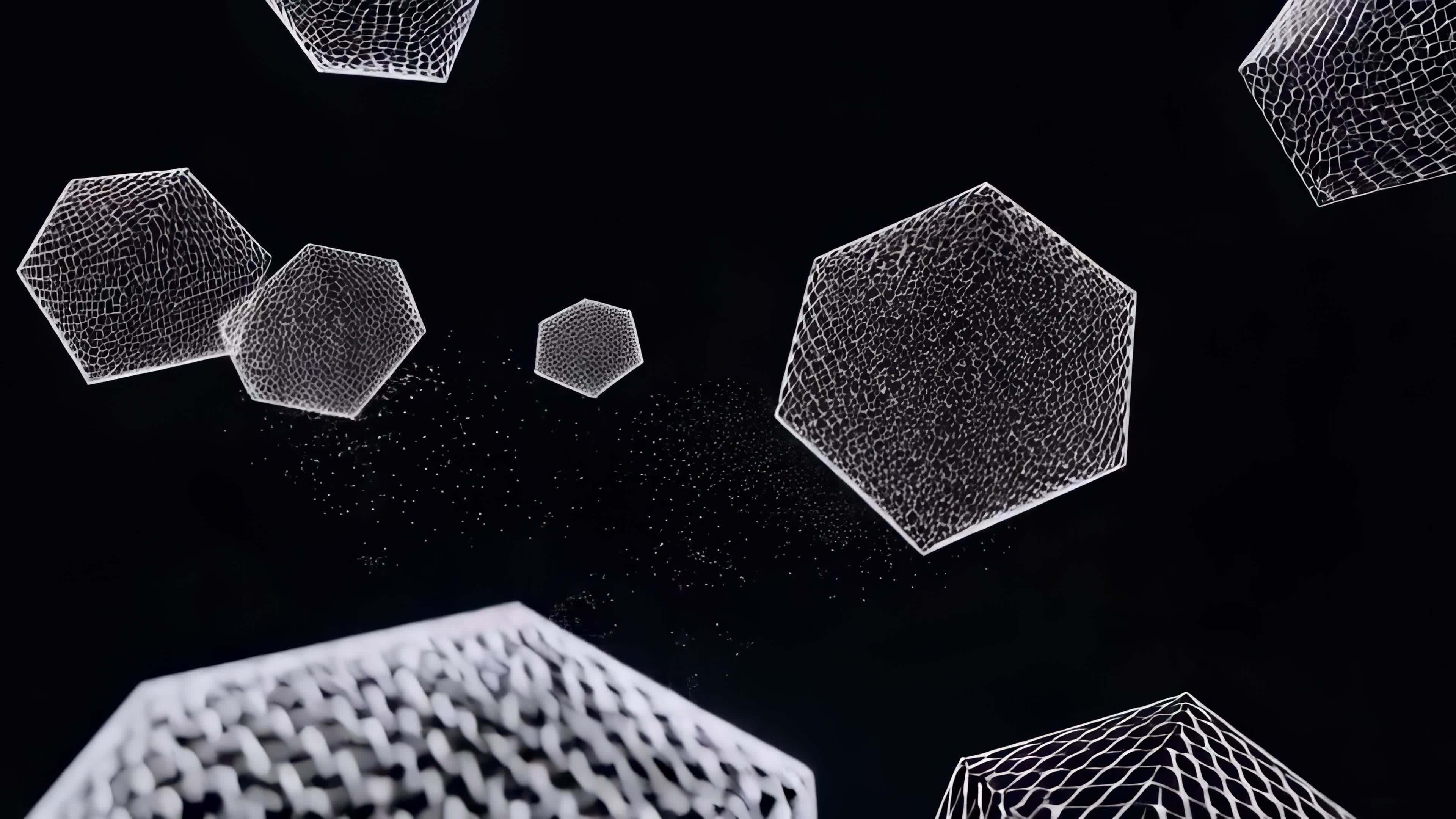多面体网格空间视频素材画面1