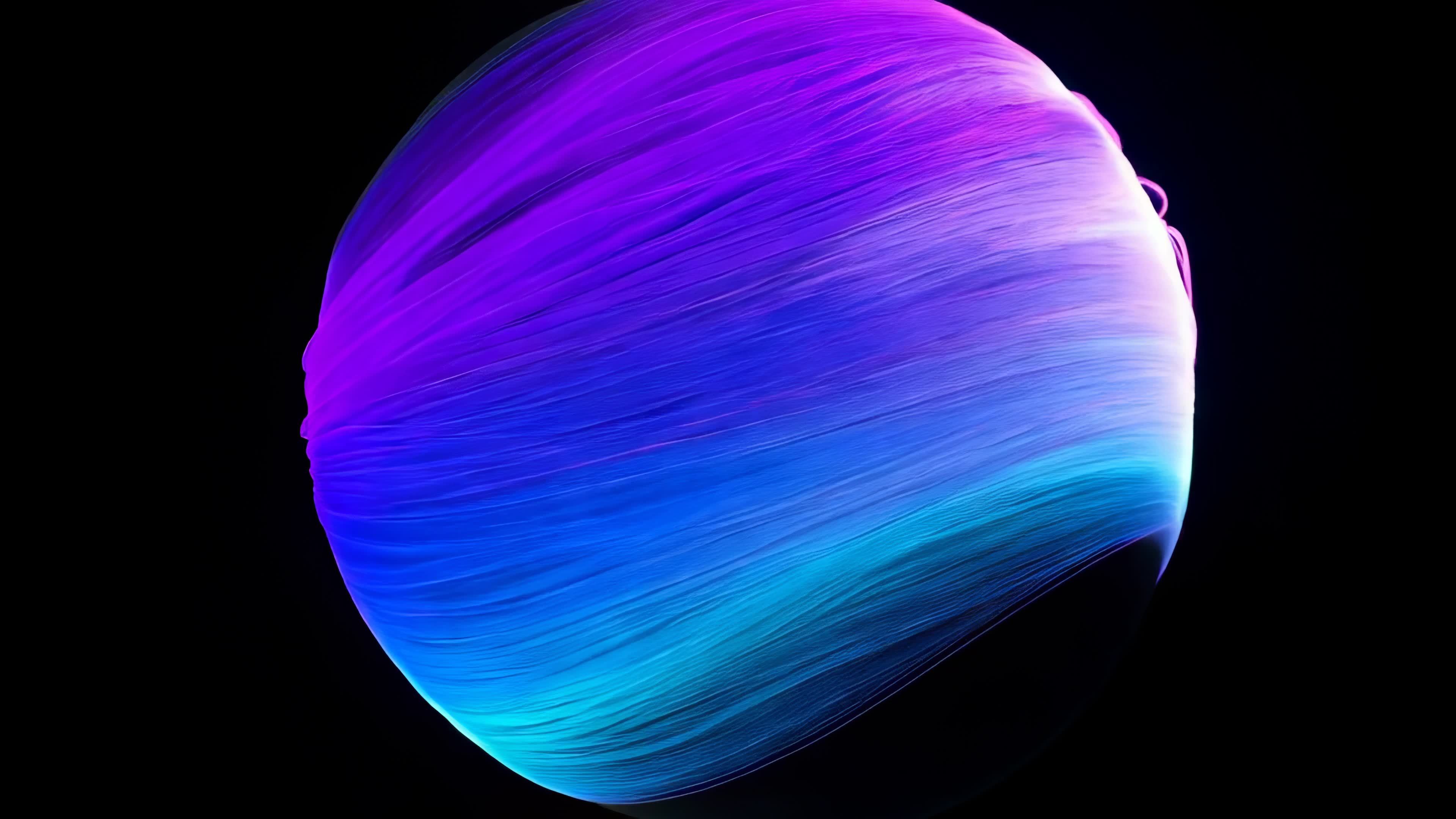 流体渐变光效球体视频素材画面3