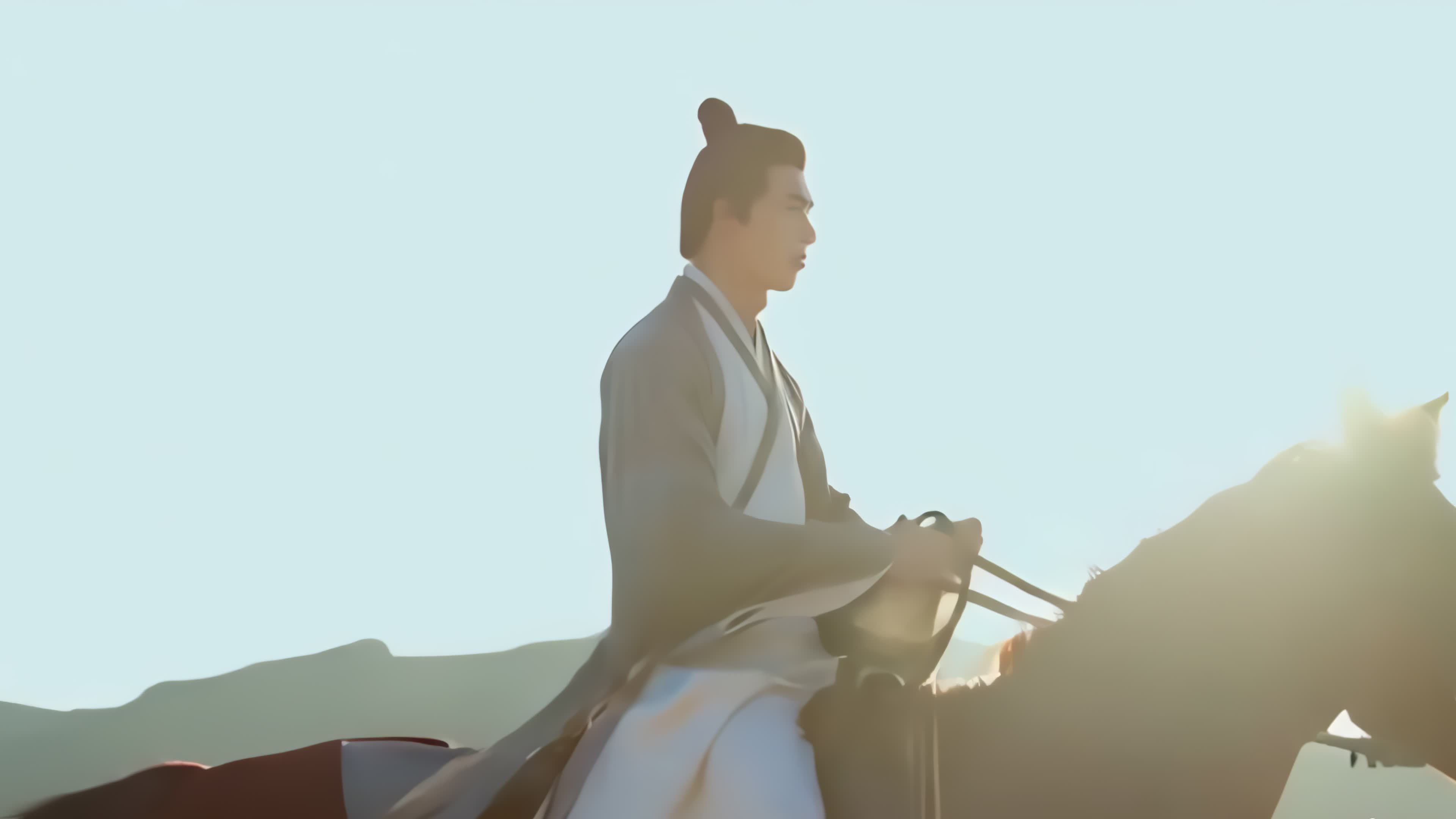 古装男子骑马视频素材画面1