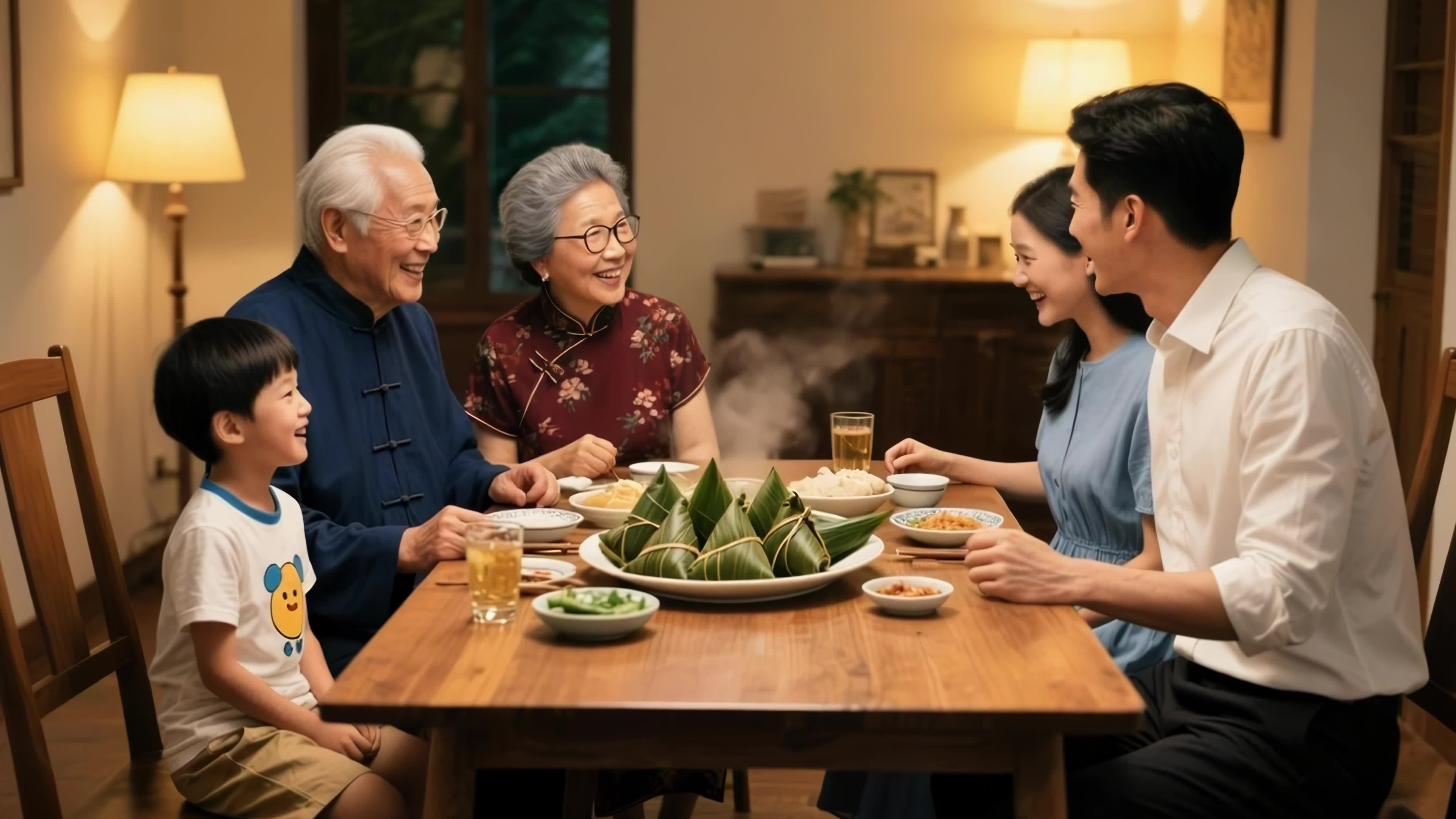 端午节包粽子节日民俗视频素材画面3
