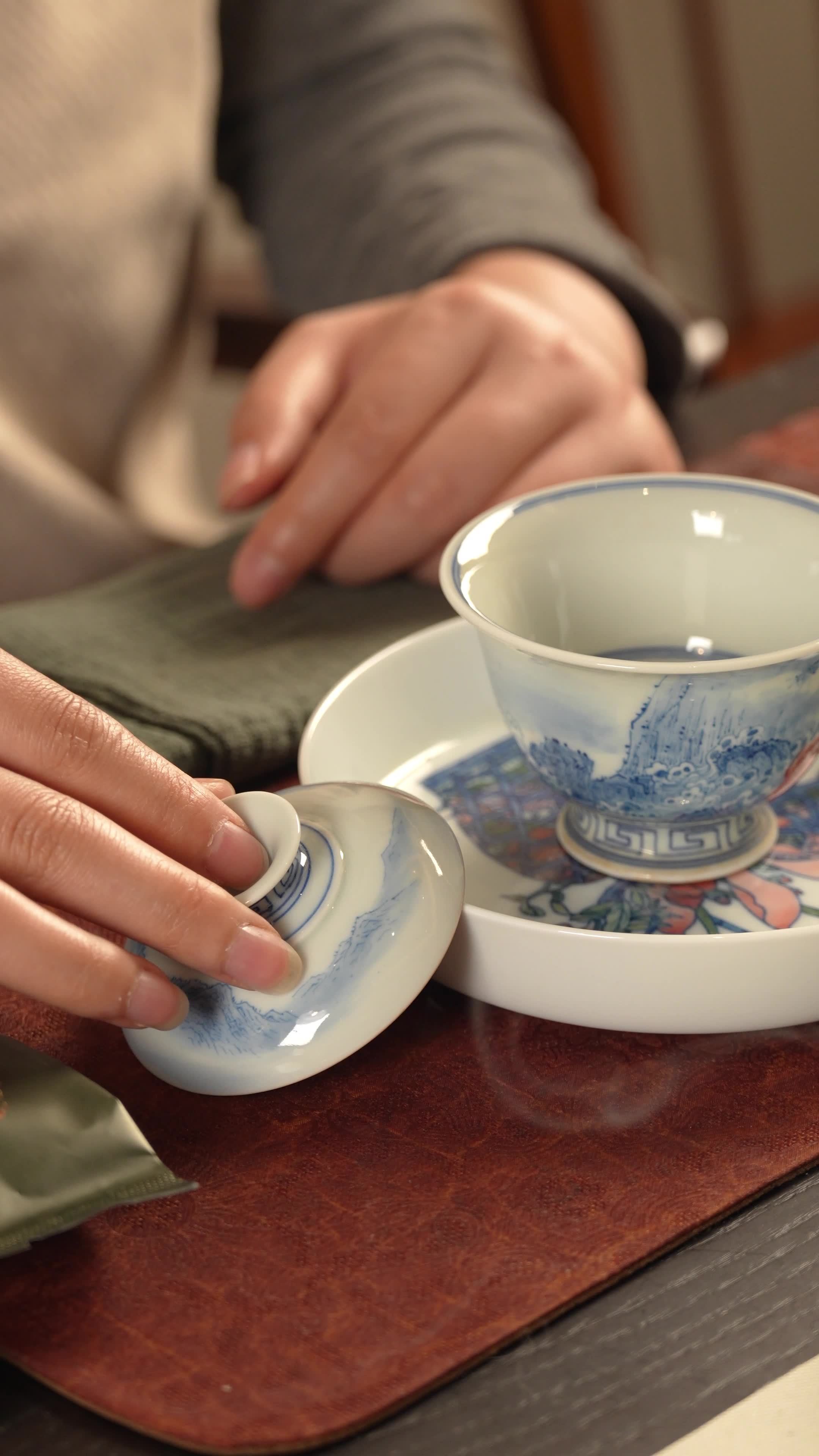 泡茶视频竖版 喝茶视频素材画面1