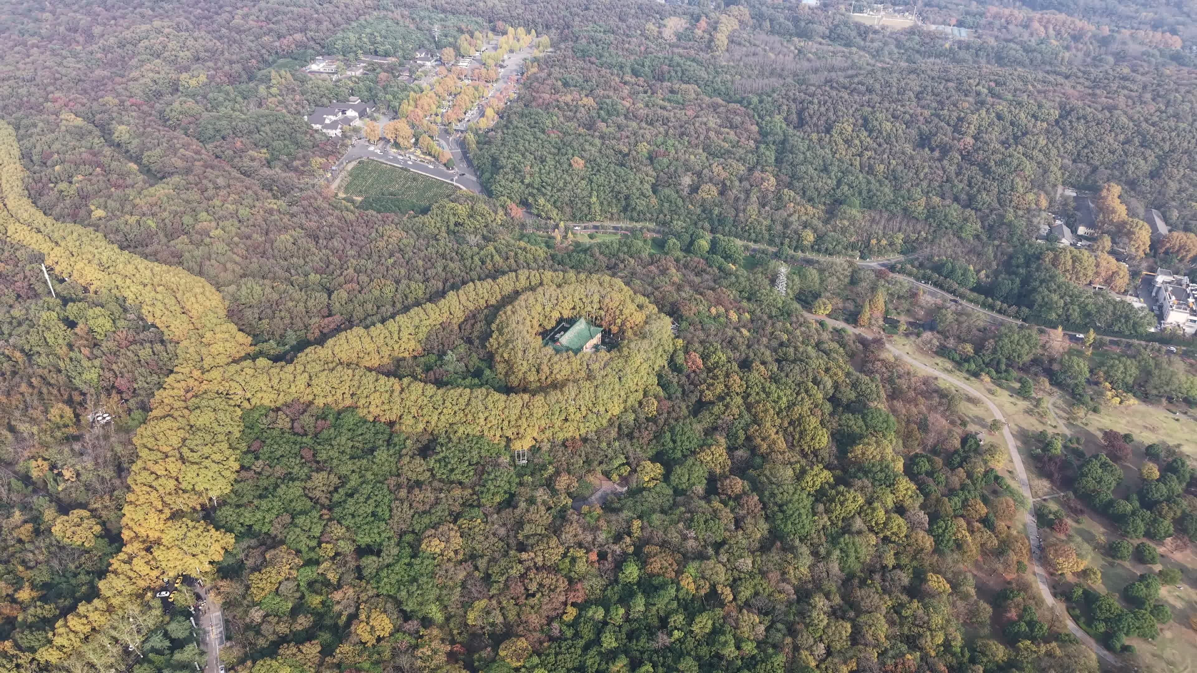 美龄宫航拍视频素材画面2