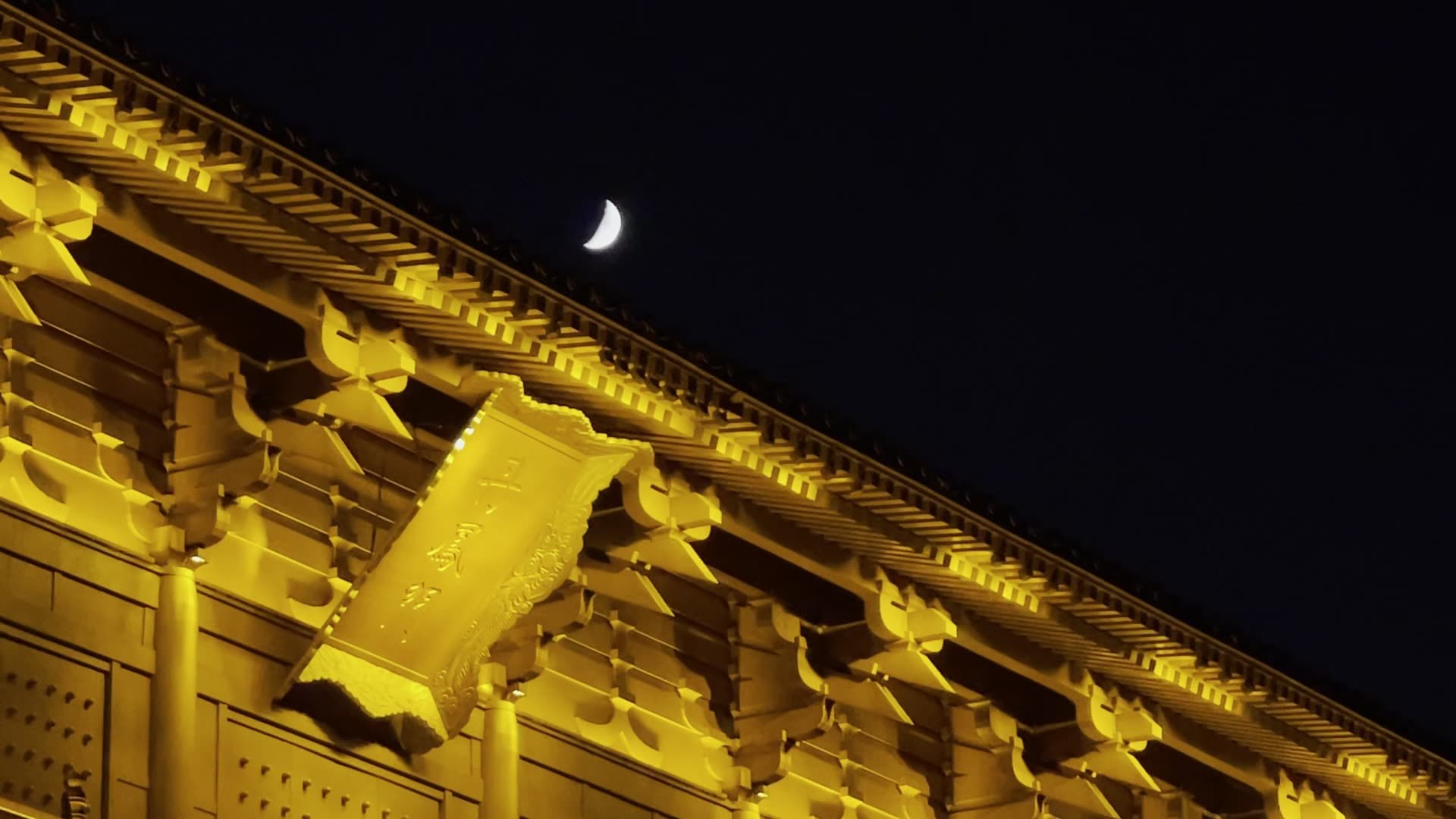 大明宫遗址公园夜景视频素材画面3