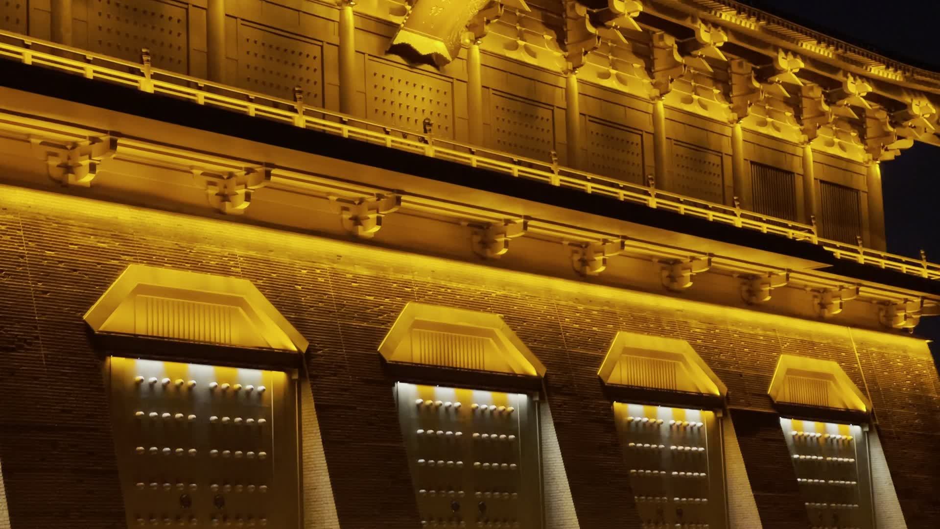 大明宫遗址公园夜景视频素材画面1