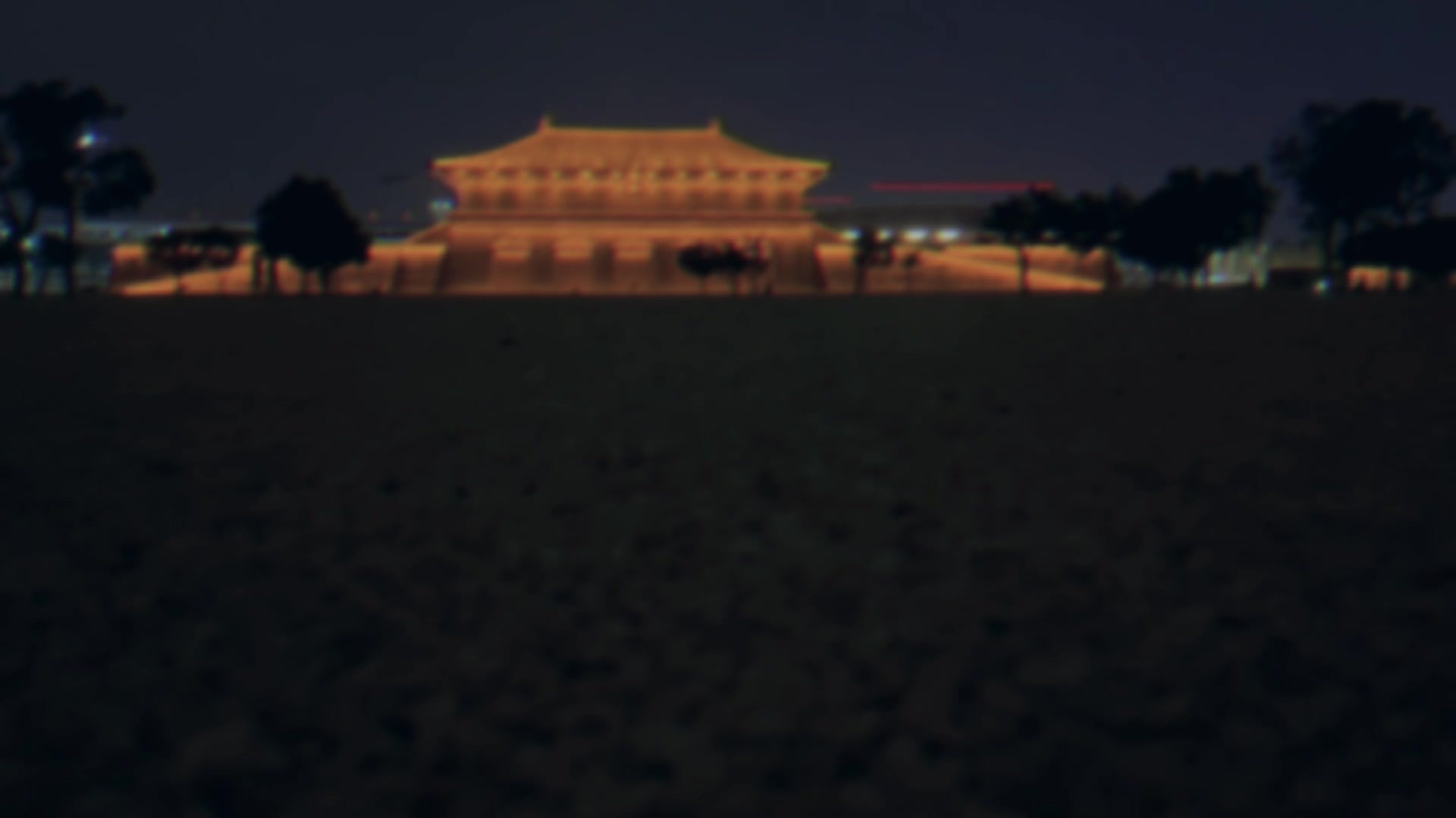 大明宫遗址公园夜景视频素材画面4