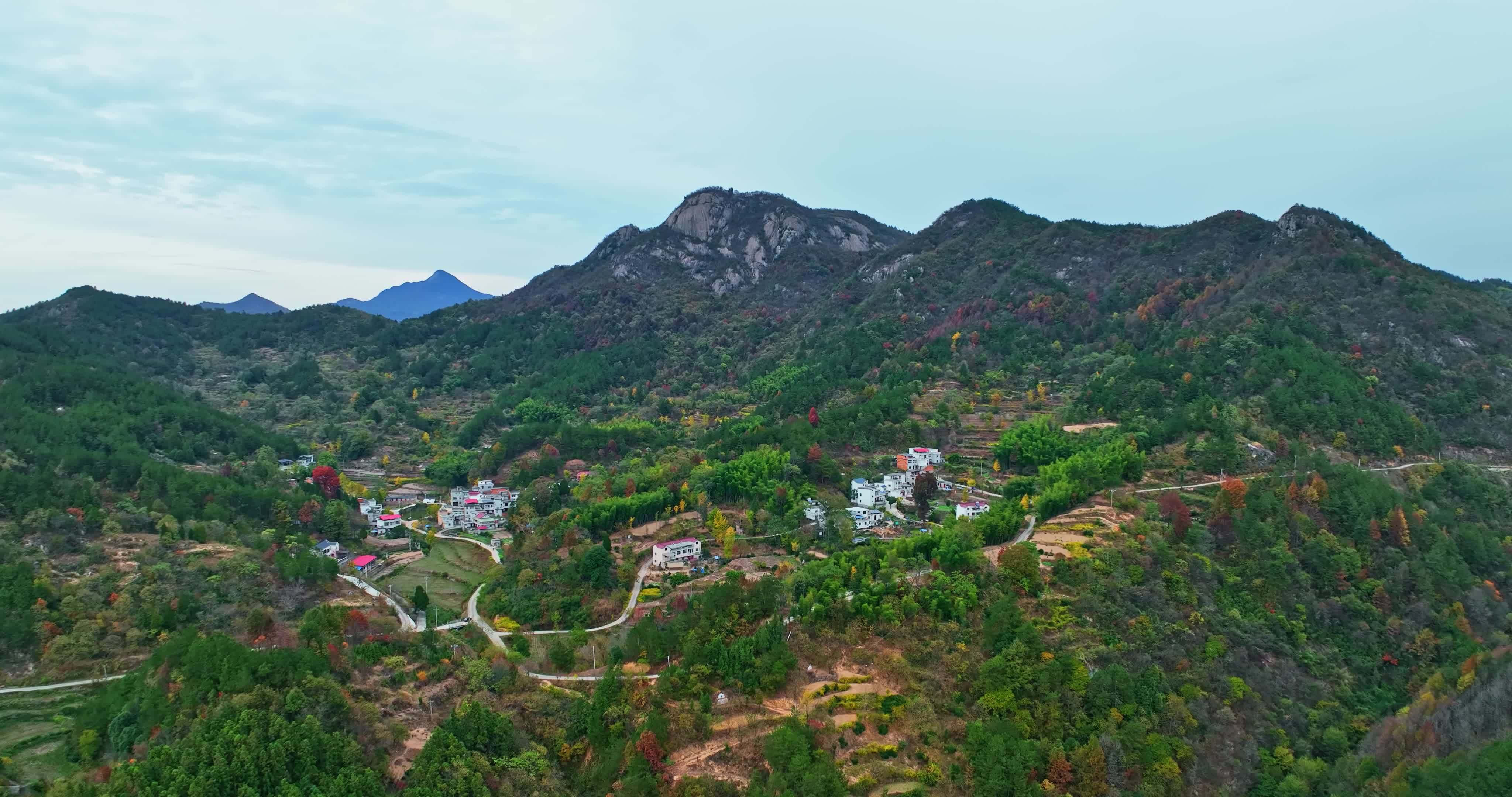 安徽金寨大别山秋天0090视频素材画面4