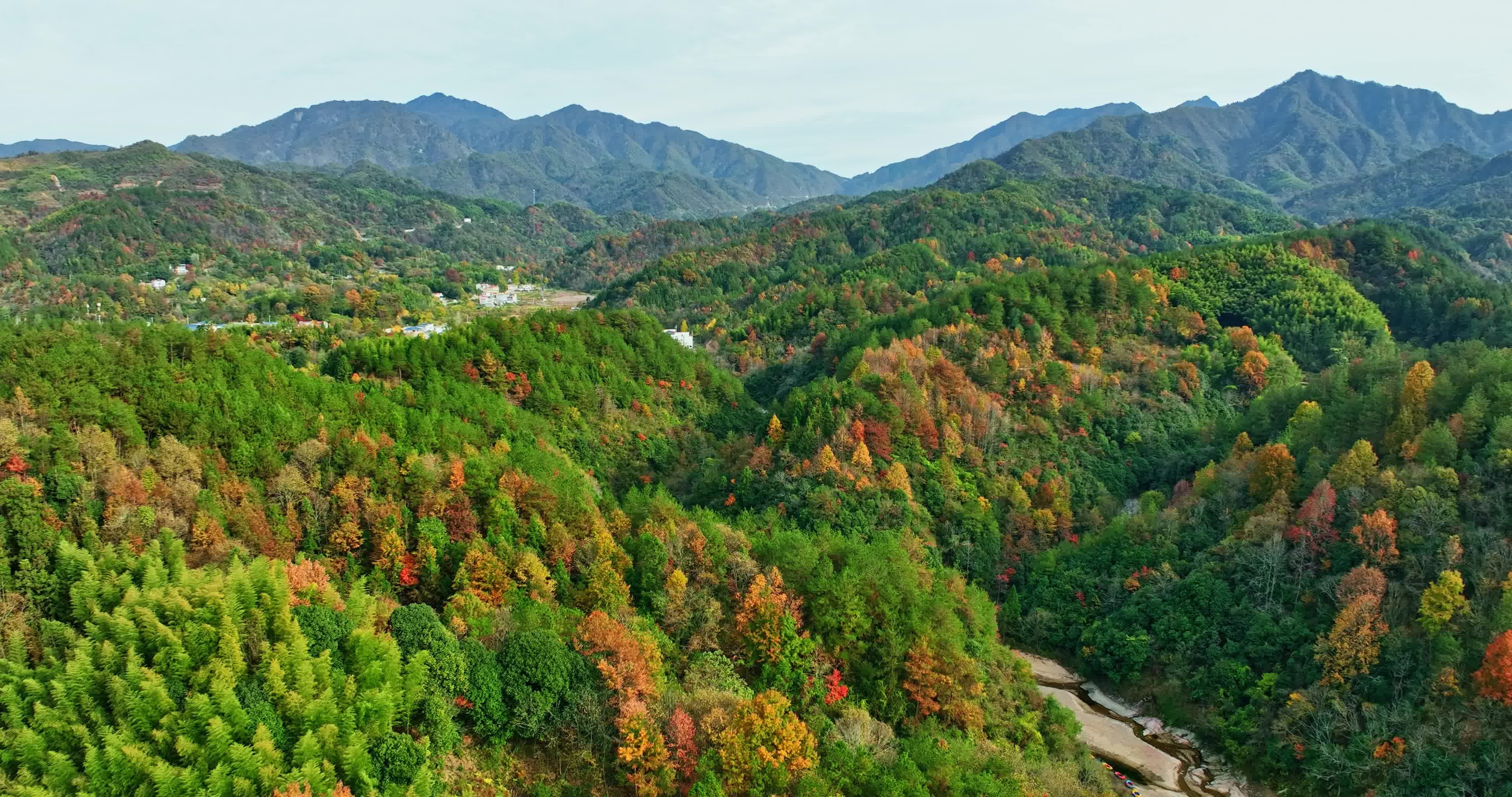 安徽金寨大别山秋天0072视频素材画面4