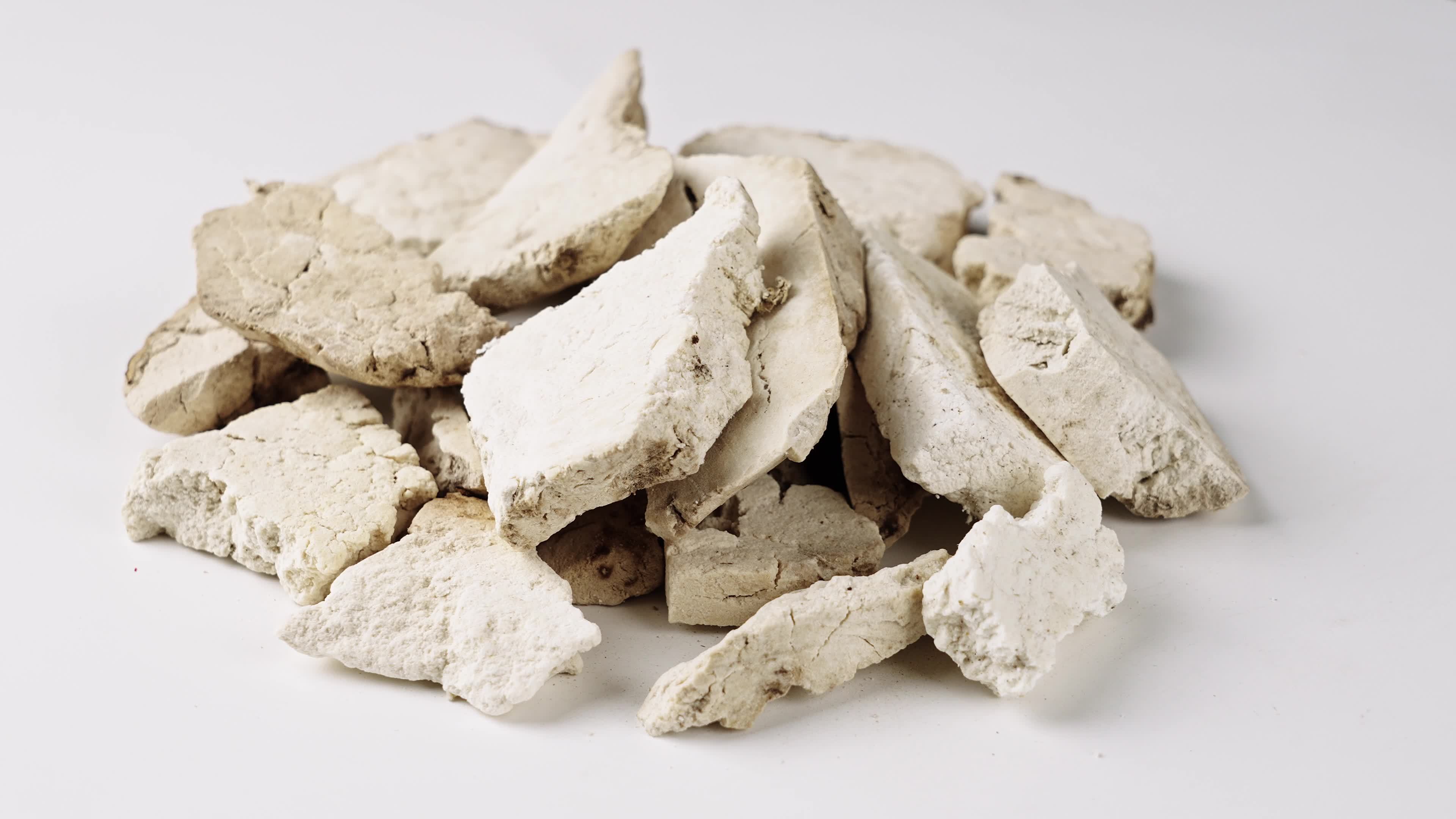 中药材茯苓切片视频素材画面2
