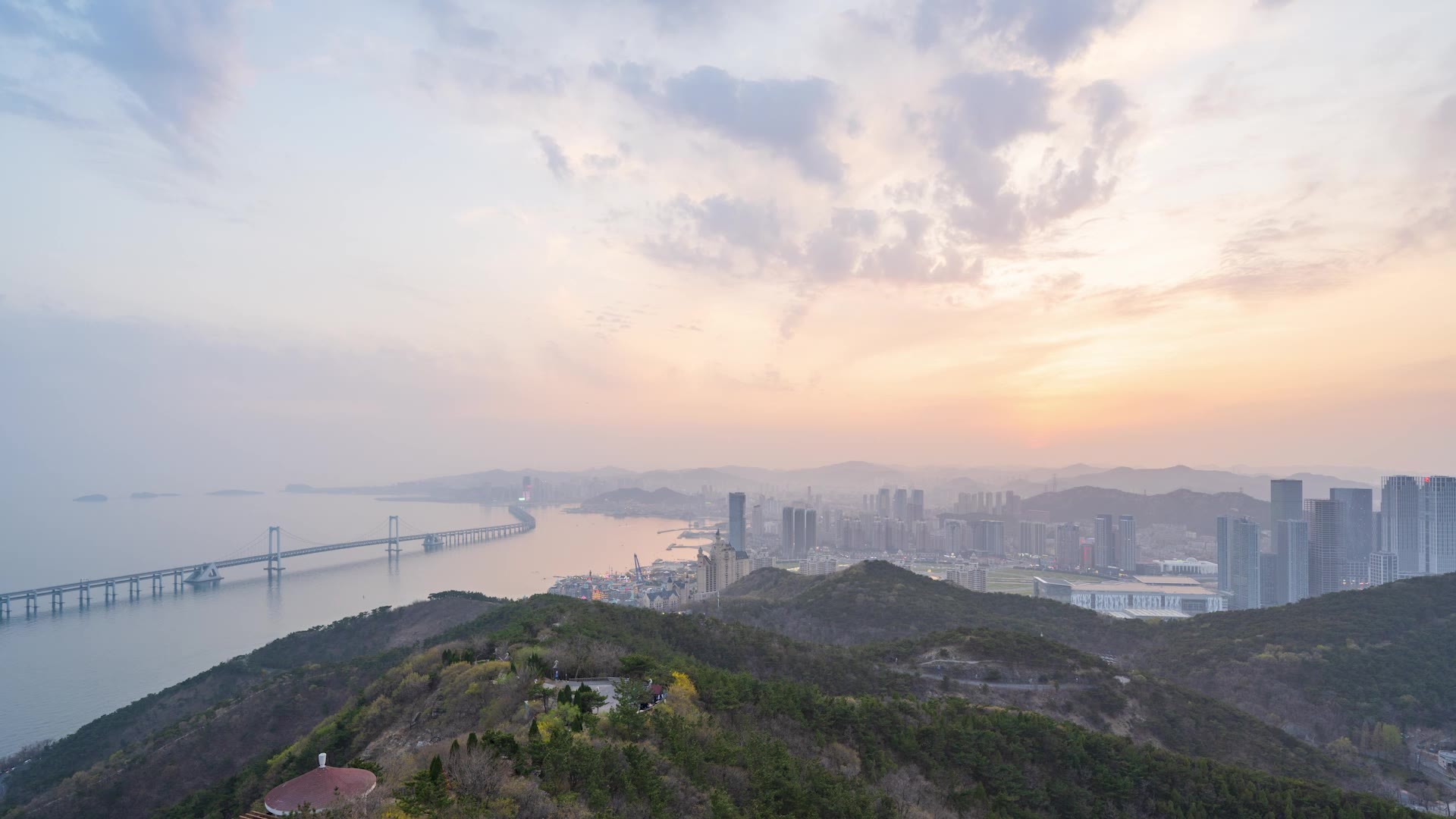 大连星海湾海景延时视频视频素材画面1