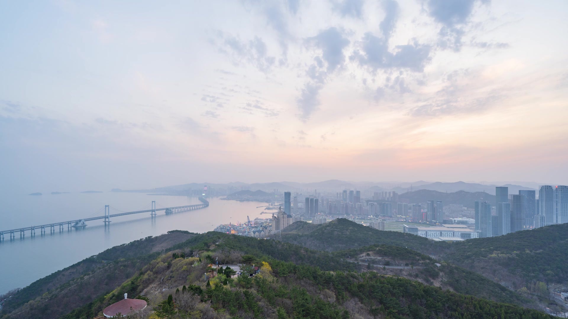 大连星海湾海景延时视频视频素材画面4