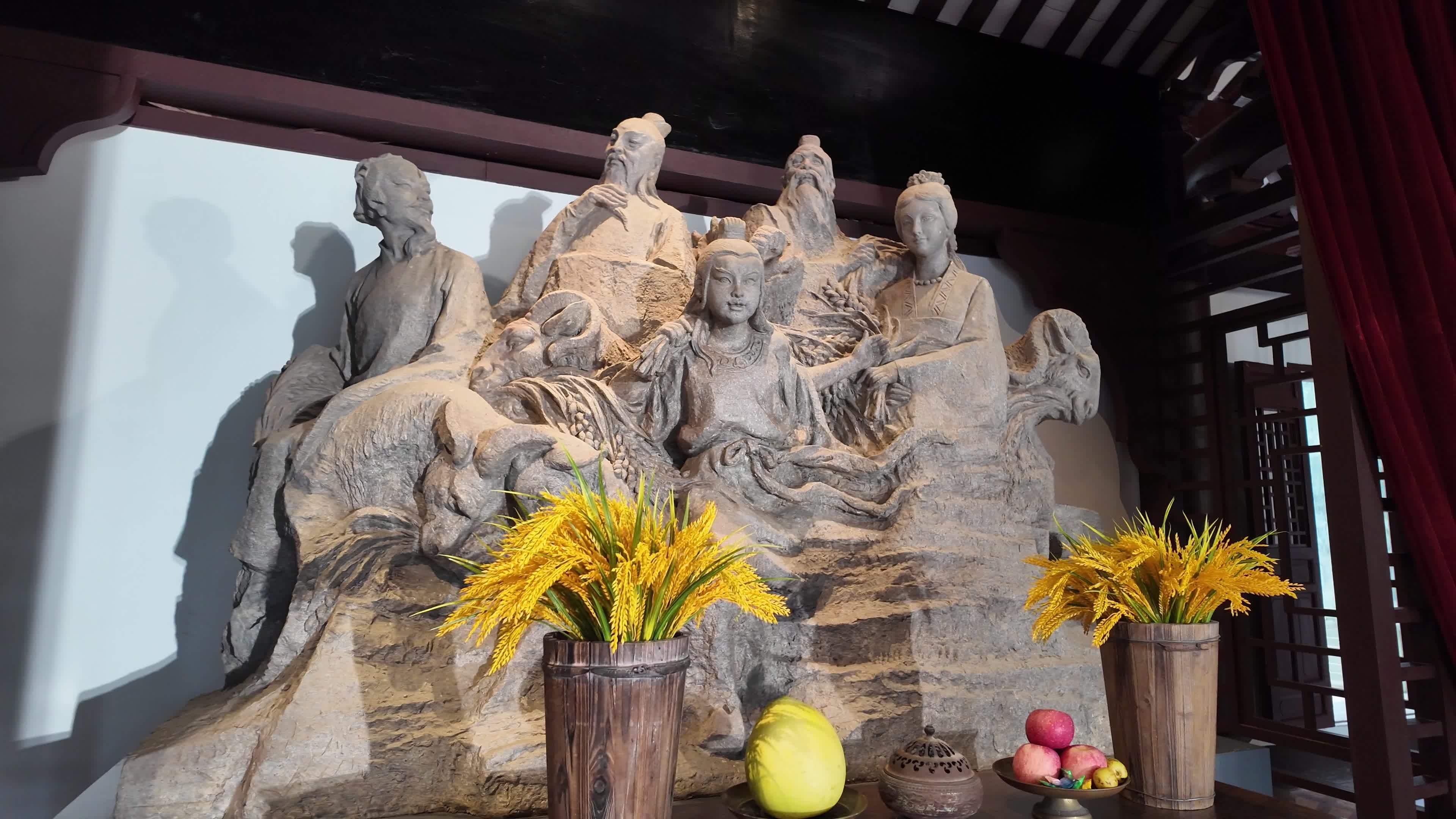 中国广东省广州市越秀区五仙古观视频素材画面2
