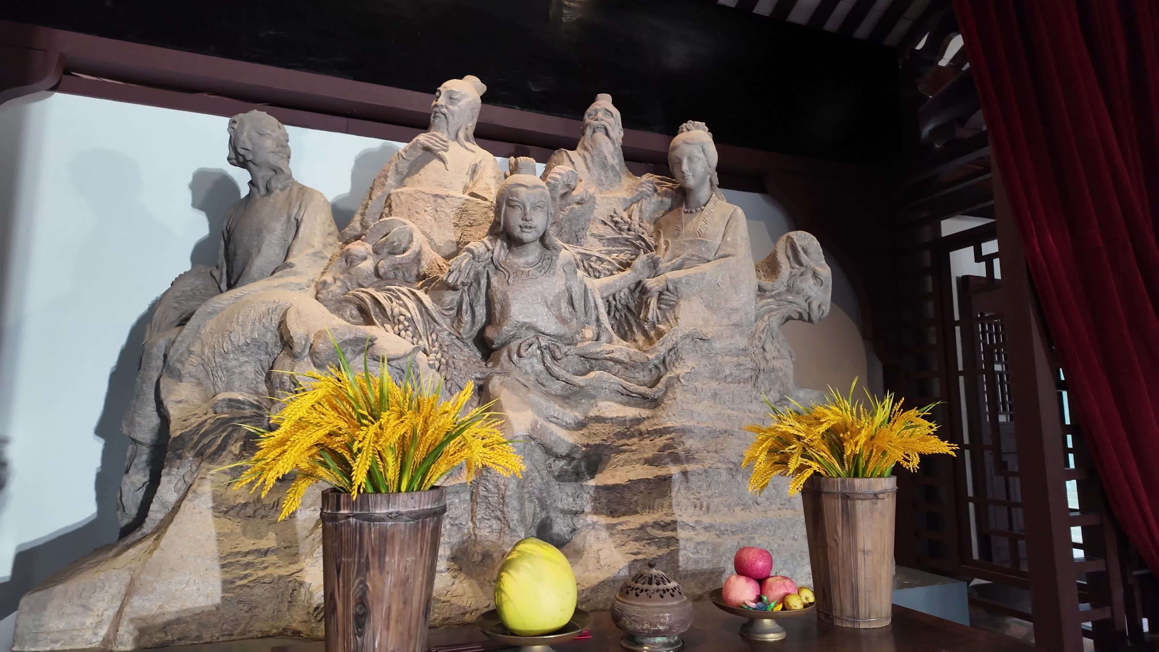 中国广东省广州市越秀区五仙古观视频素材画面3