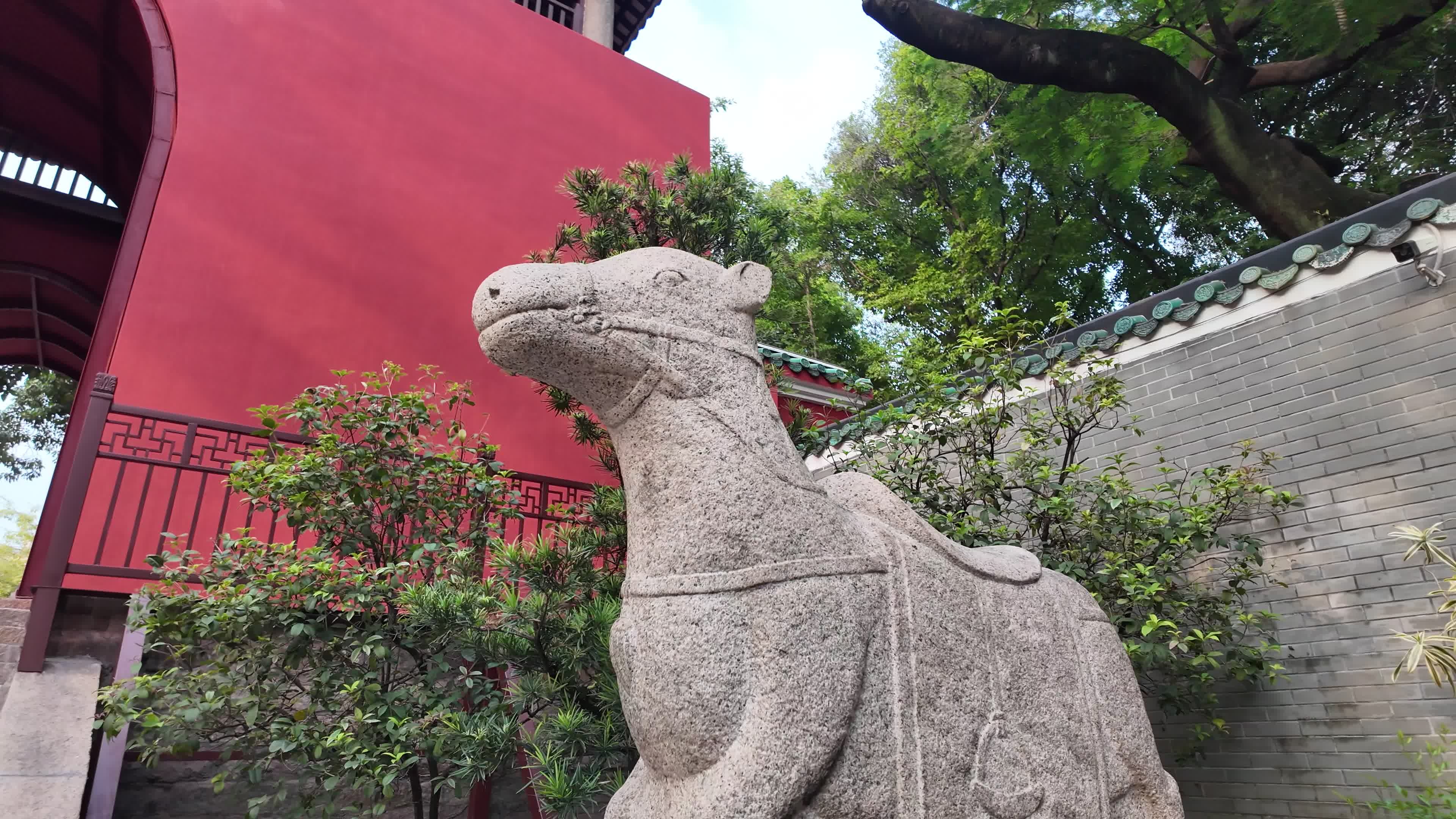 中国广东省广州市越秀区五仙古观视频素材画面1