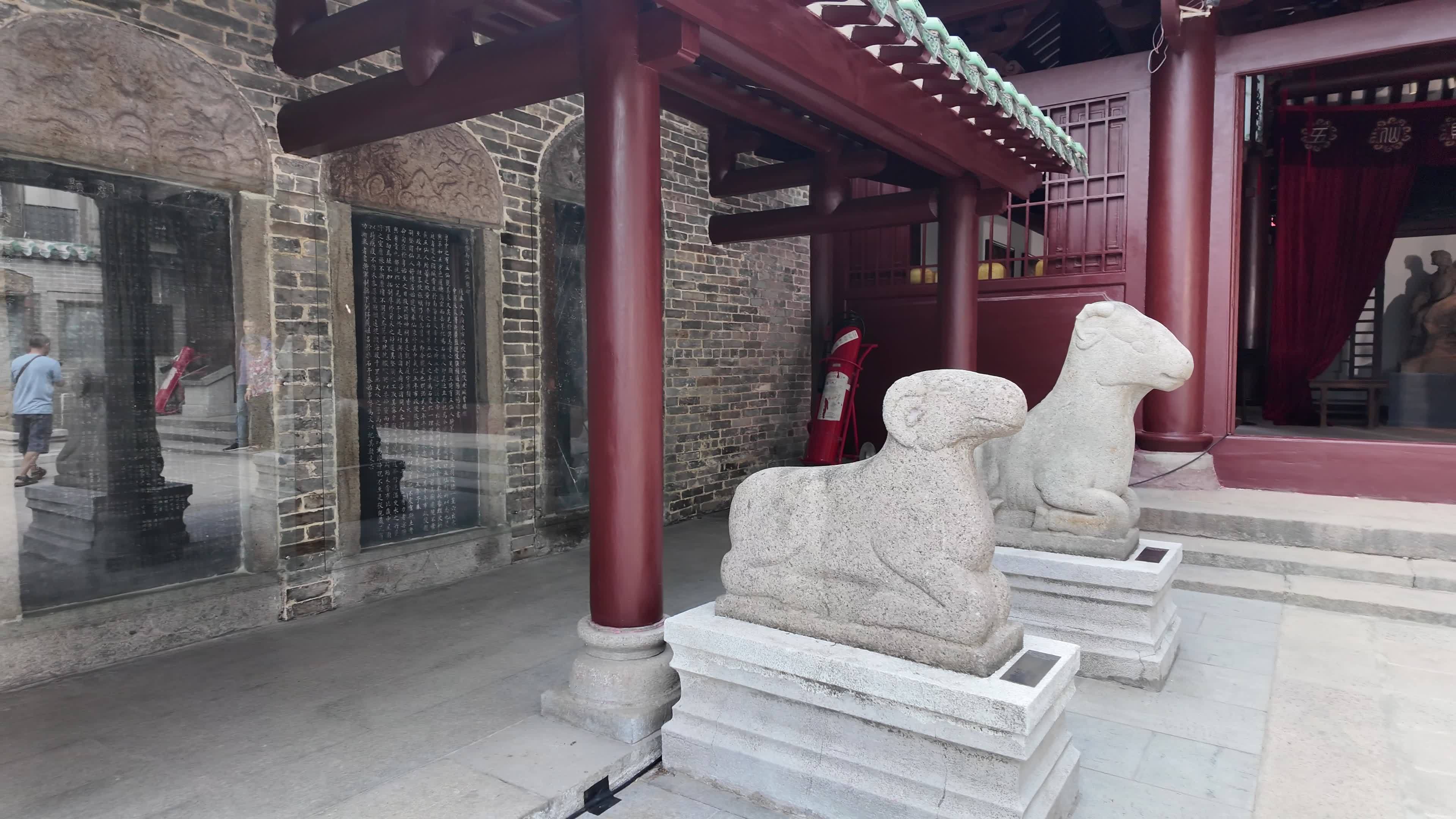 中国广东省广州市越秀区五仙古观视频素材画面1