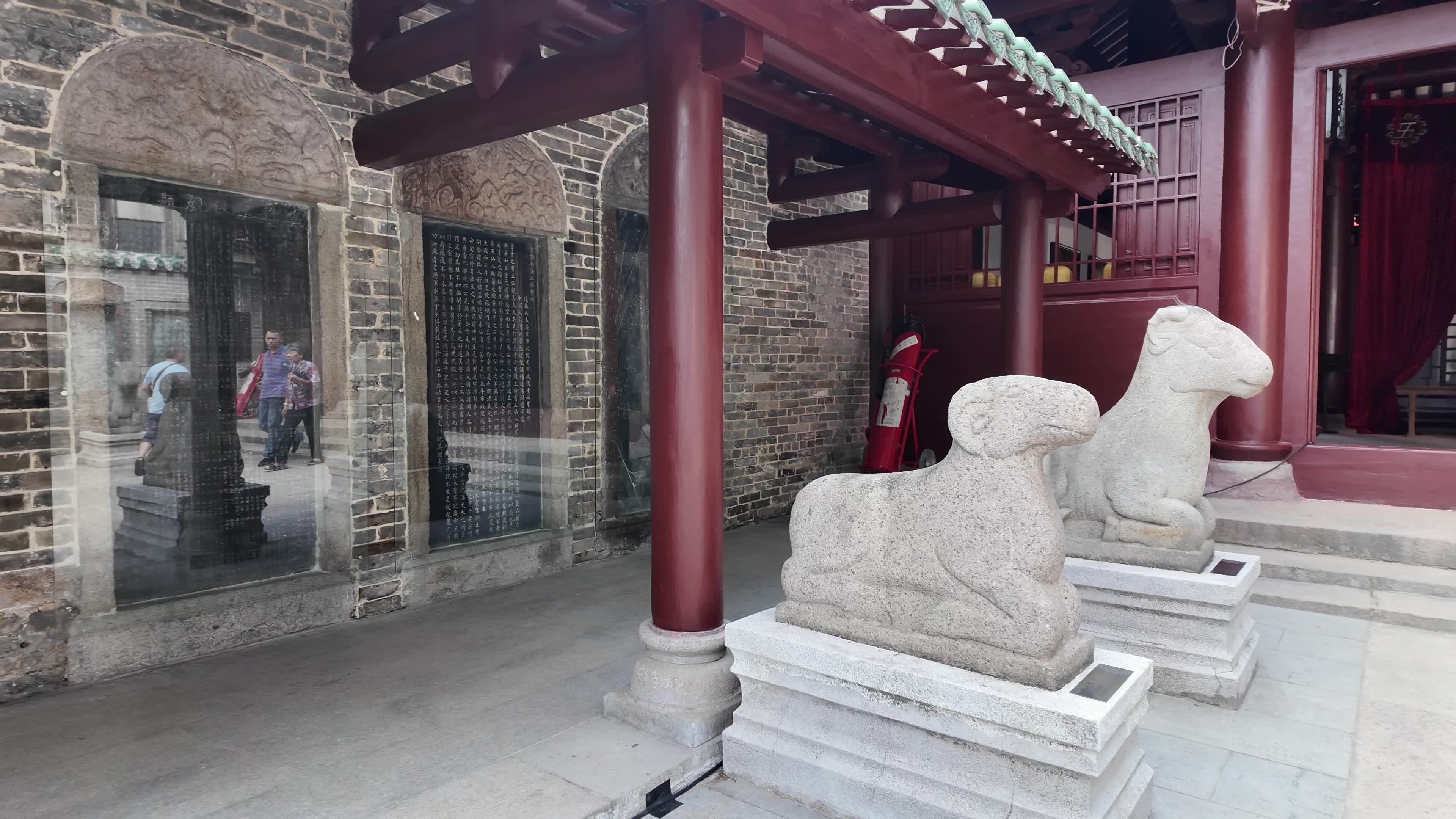 中国广东省广州市越秀区五仙古观视频素材画面2