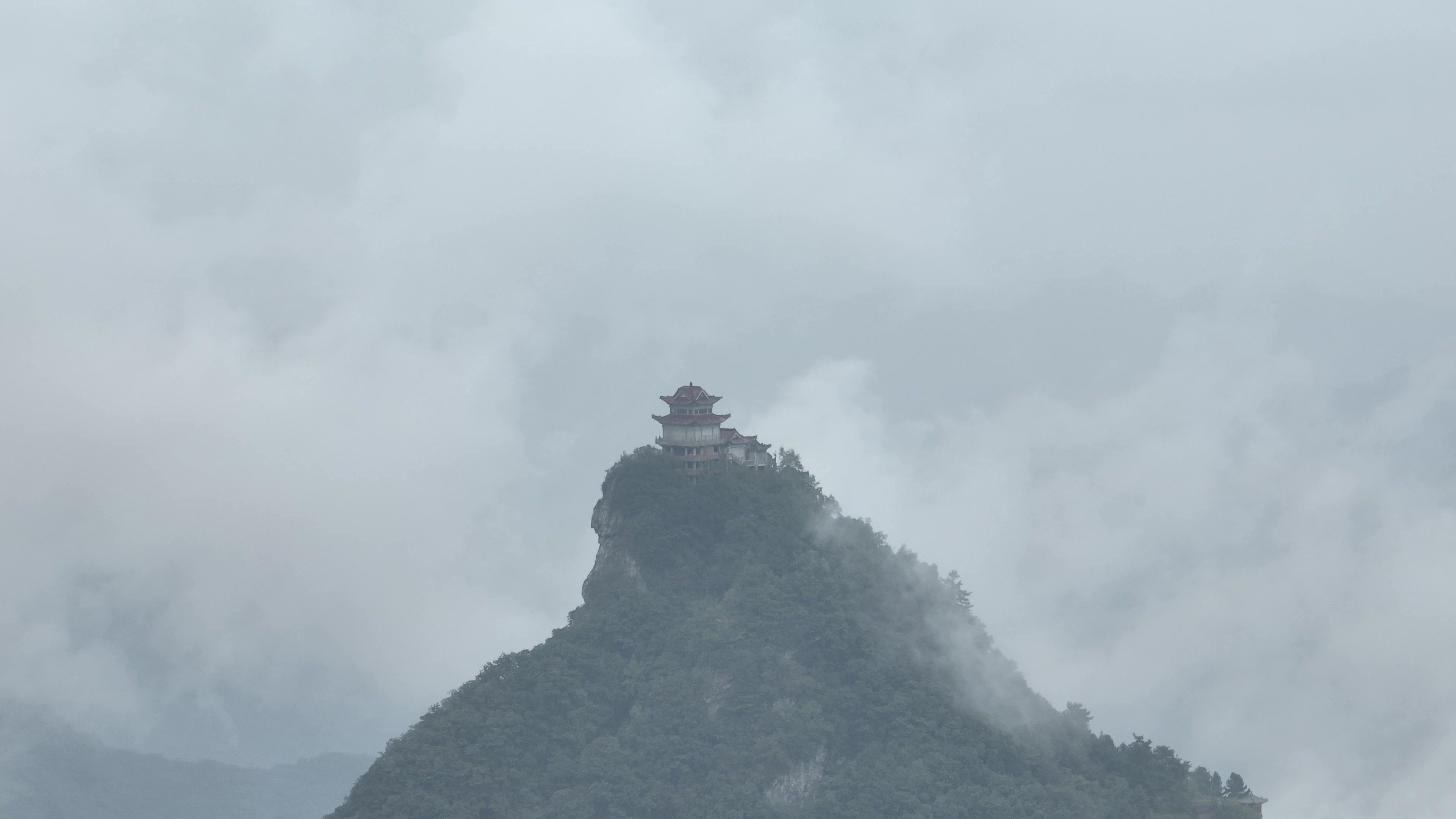 陕西安康紫阳县擂鼓台云海视频素材画面3