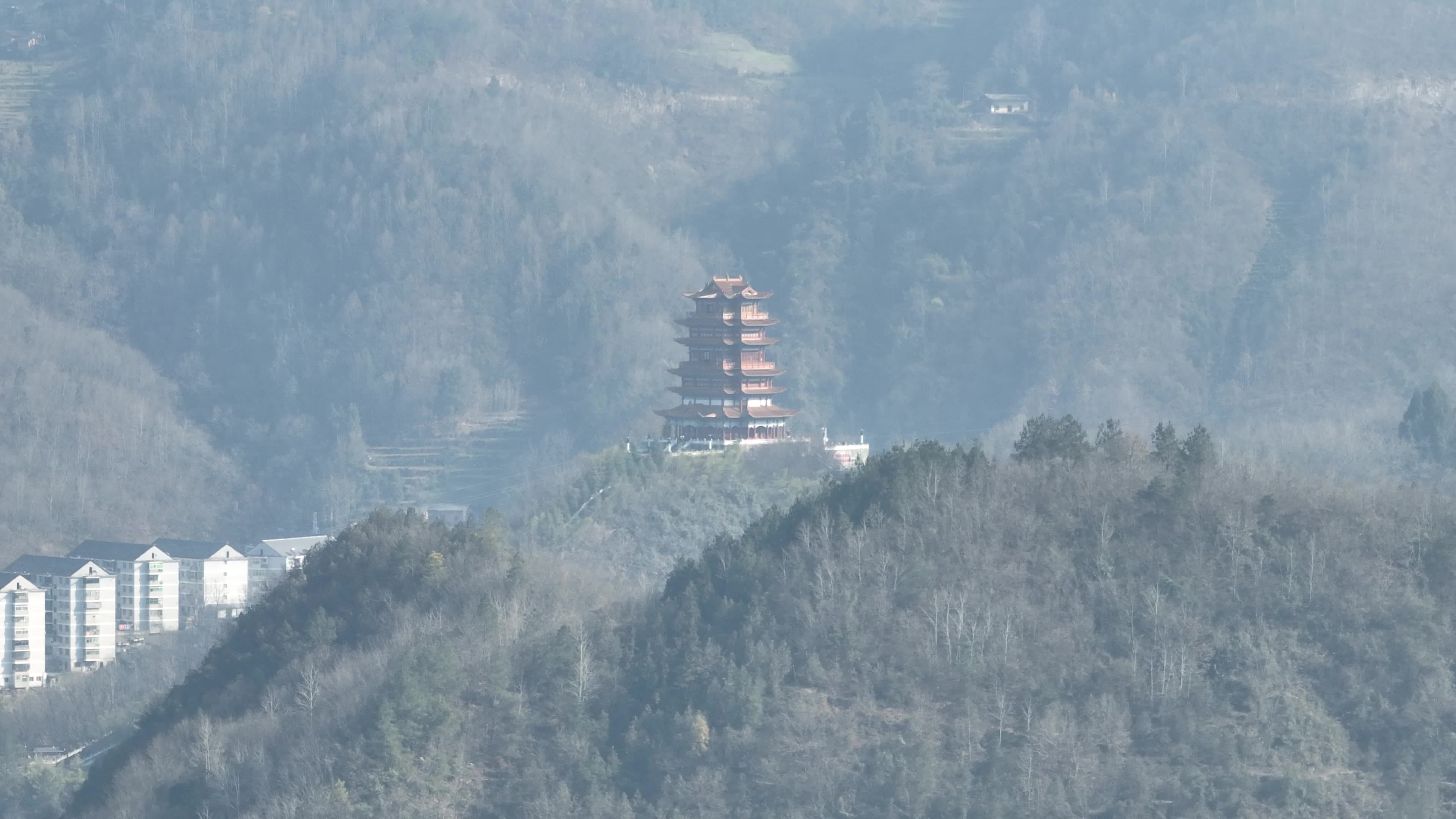 紫阳县地标建筑视频素材画面2